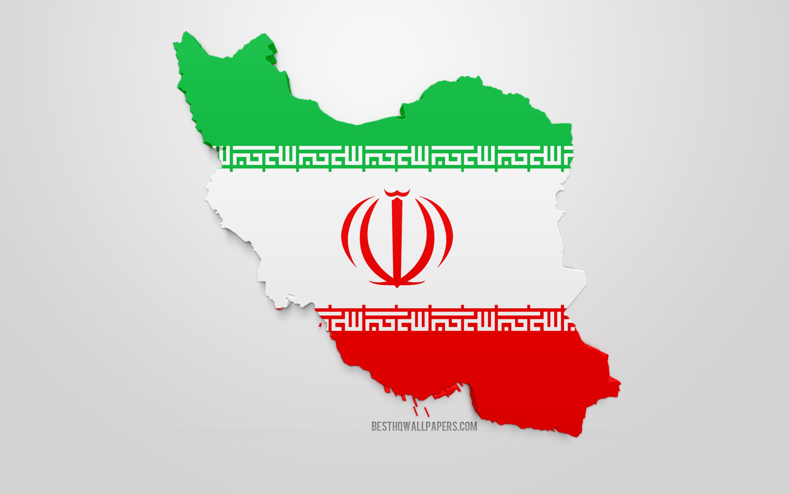 Download wallpaper 3D flag of Iran, map silhouette of Iran, 3D art, Iran flag, Asia, Iran, geography, Iran 3D silhouette for desktop with resolution 2560x1600. High Quality HD picture wallpaper