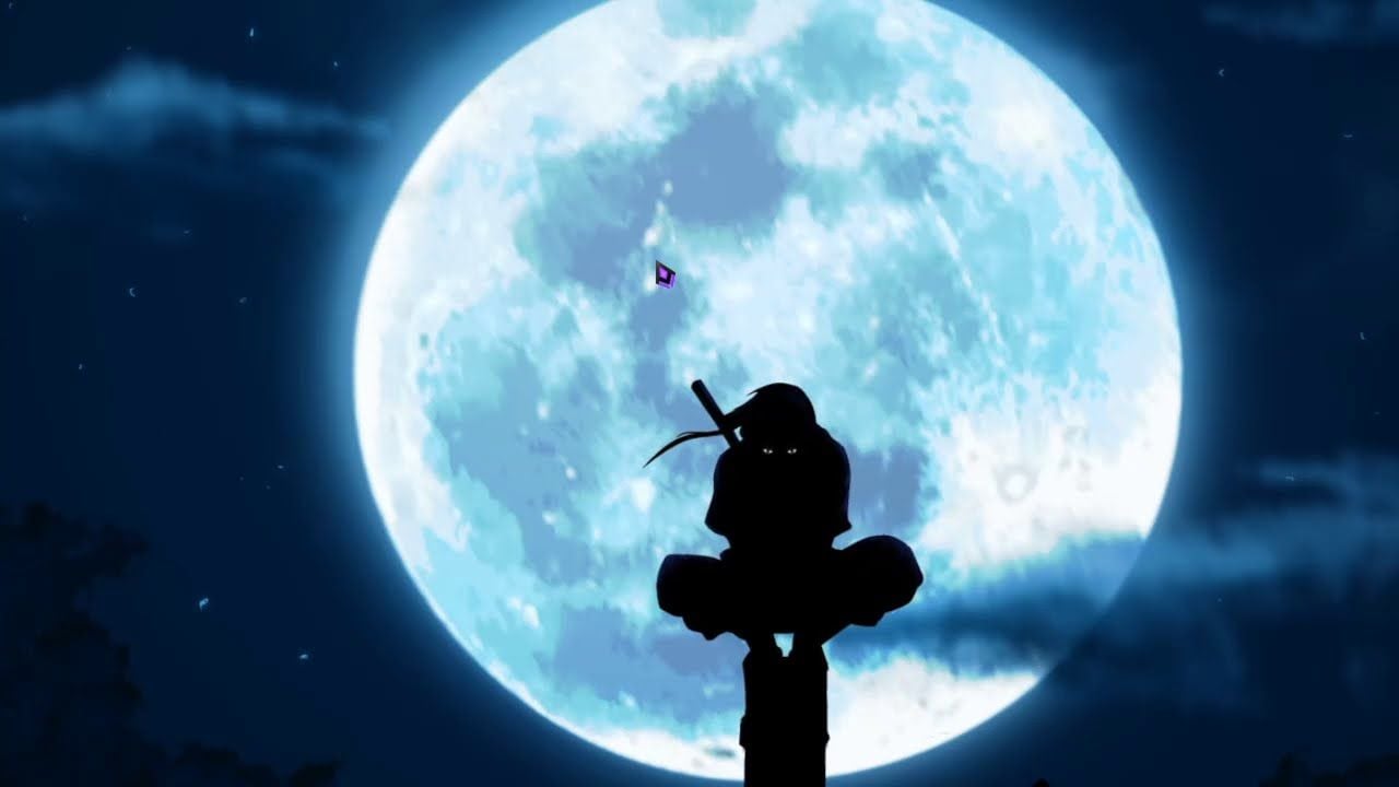 Big Moon Itachi Parallax Lively Wallpapers.
