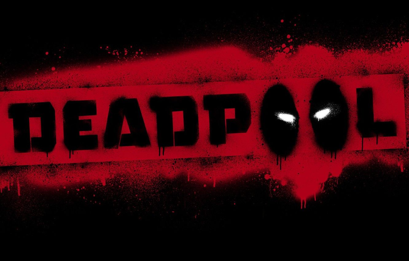 Wallpaper red, black, logo, Deadpool image for desktop, section игры