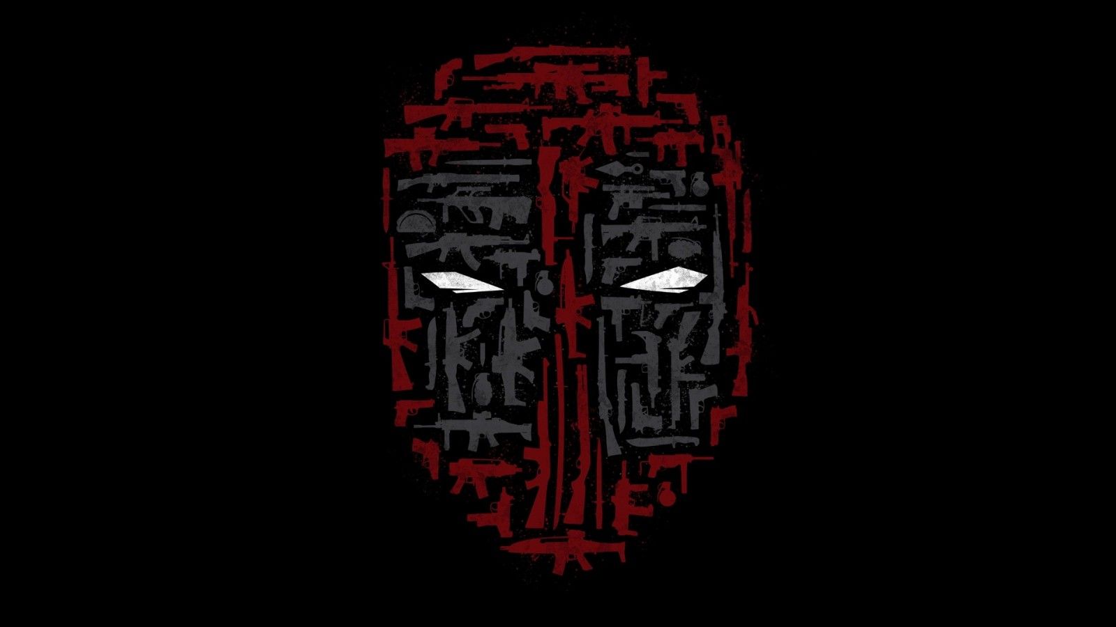 illustration, minimalism, red, logo, Deadpool, computer wallpaper, font. Mocah HD Wallpaper