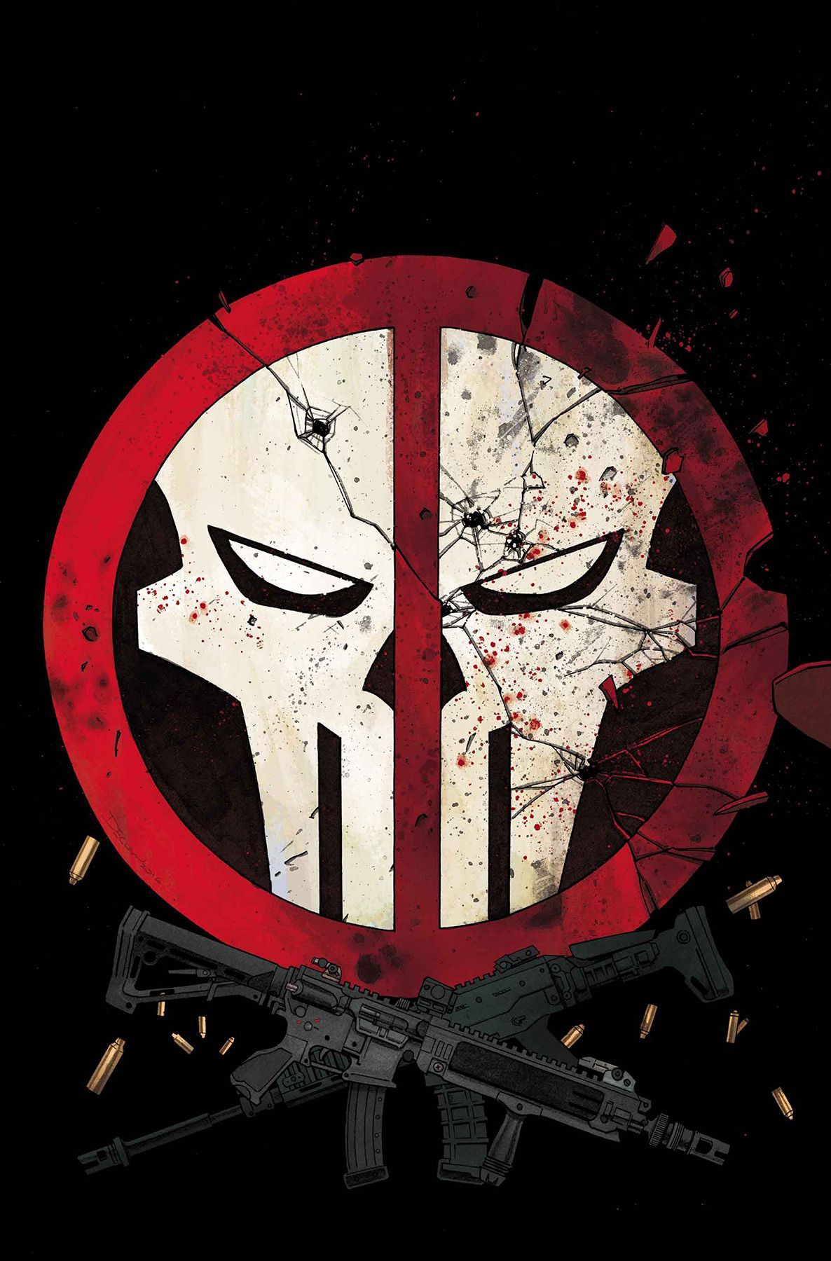 Punisher and Deadpool Logo Wallpaper