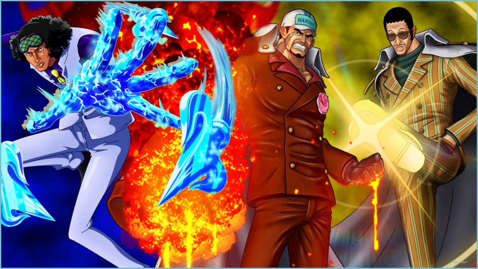 Steam 社群:: - Aokiji, Akainu And Kizaru Wallpaper