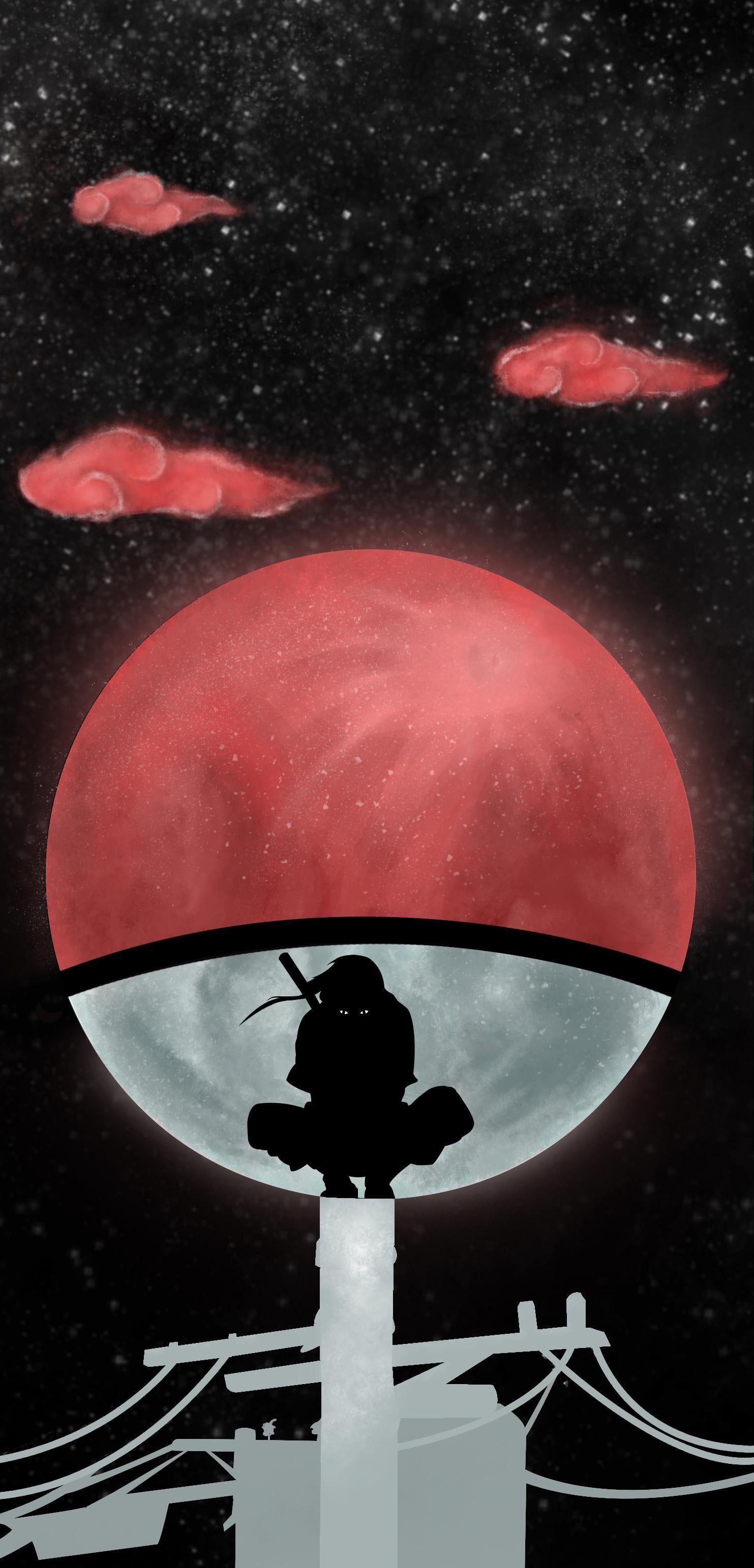 itachi fan art i made for my phone wallpaper, first time sharing, hope you guys like it