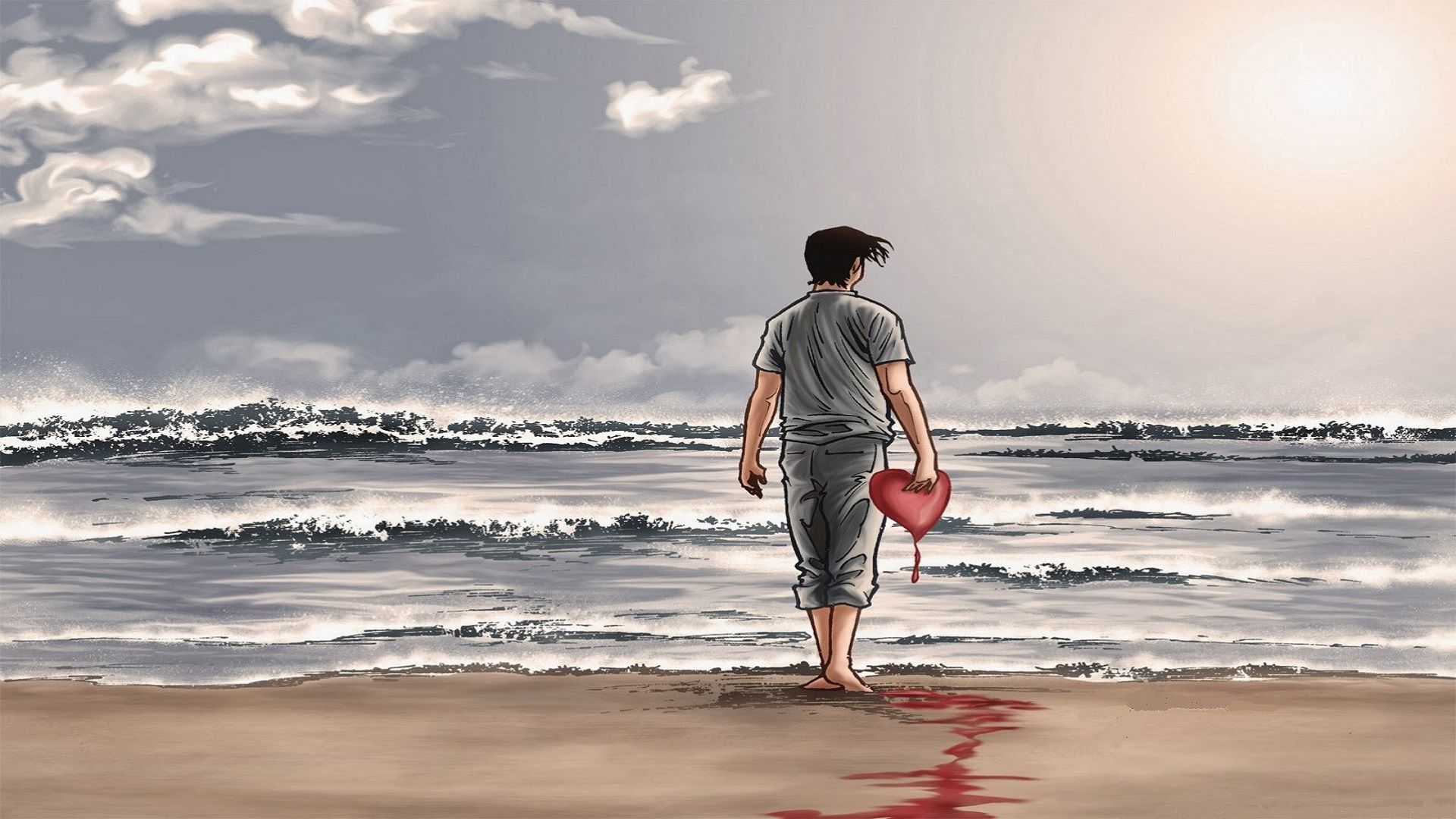Life Wastage Alone Broken Hearted Hd Wallpaper Free