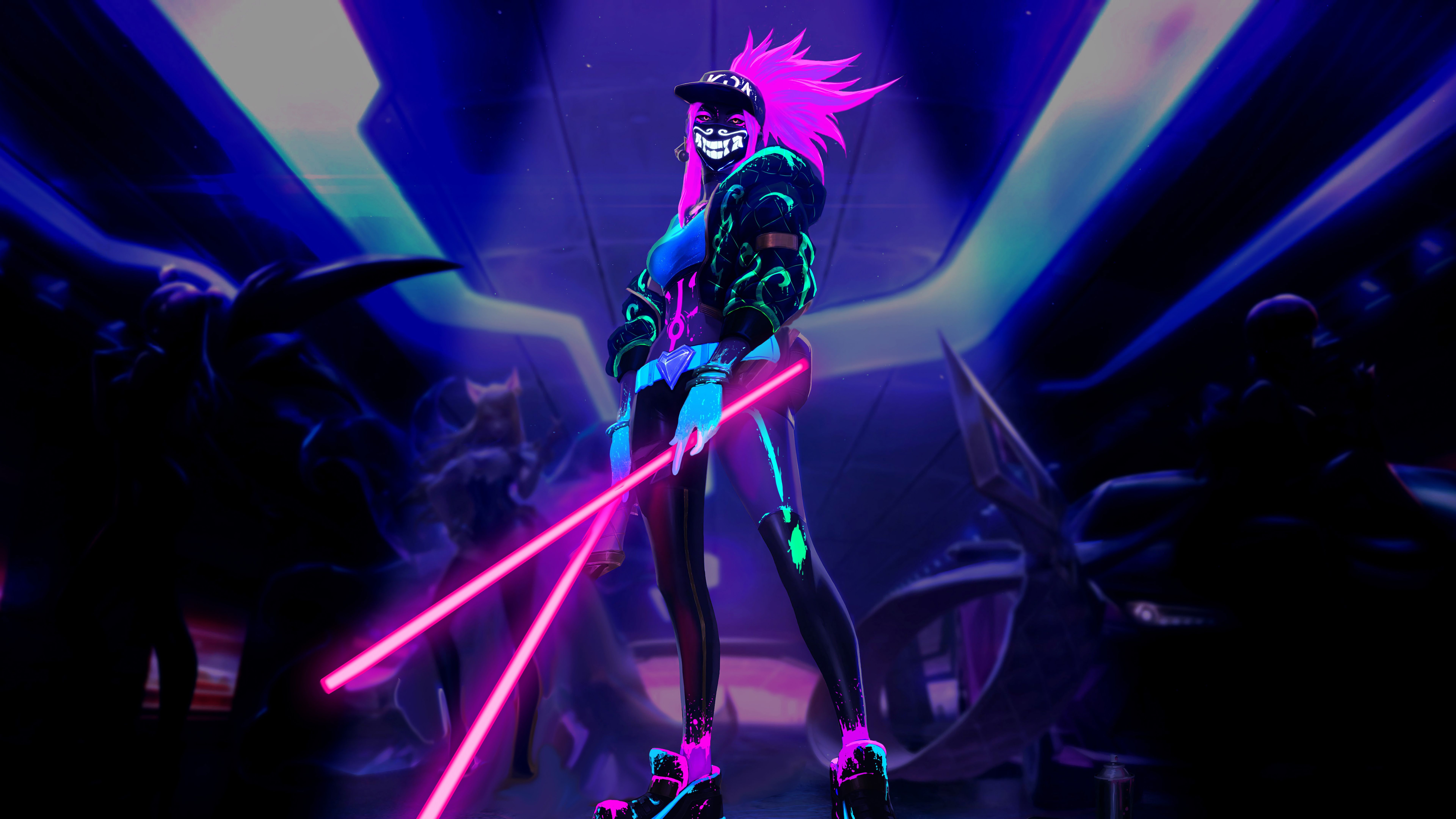 K DA Akali Neon League Of Legends LoL 8K. League Of Legends, Lol League Of Legends, League Of Legends Characters