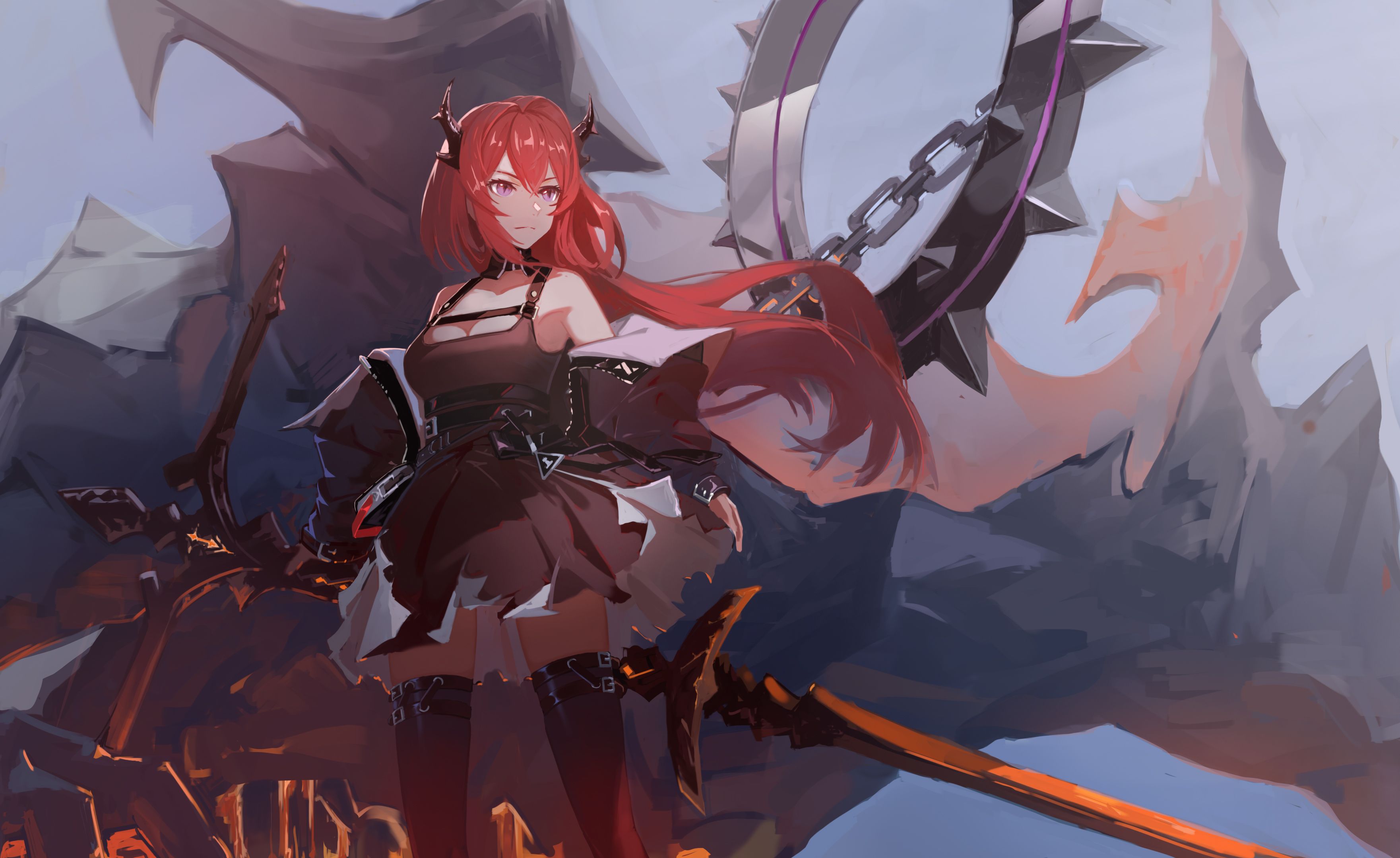 surtr (arknights) drawn