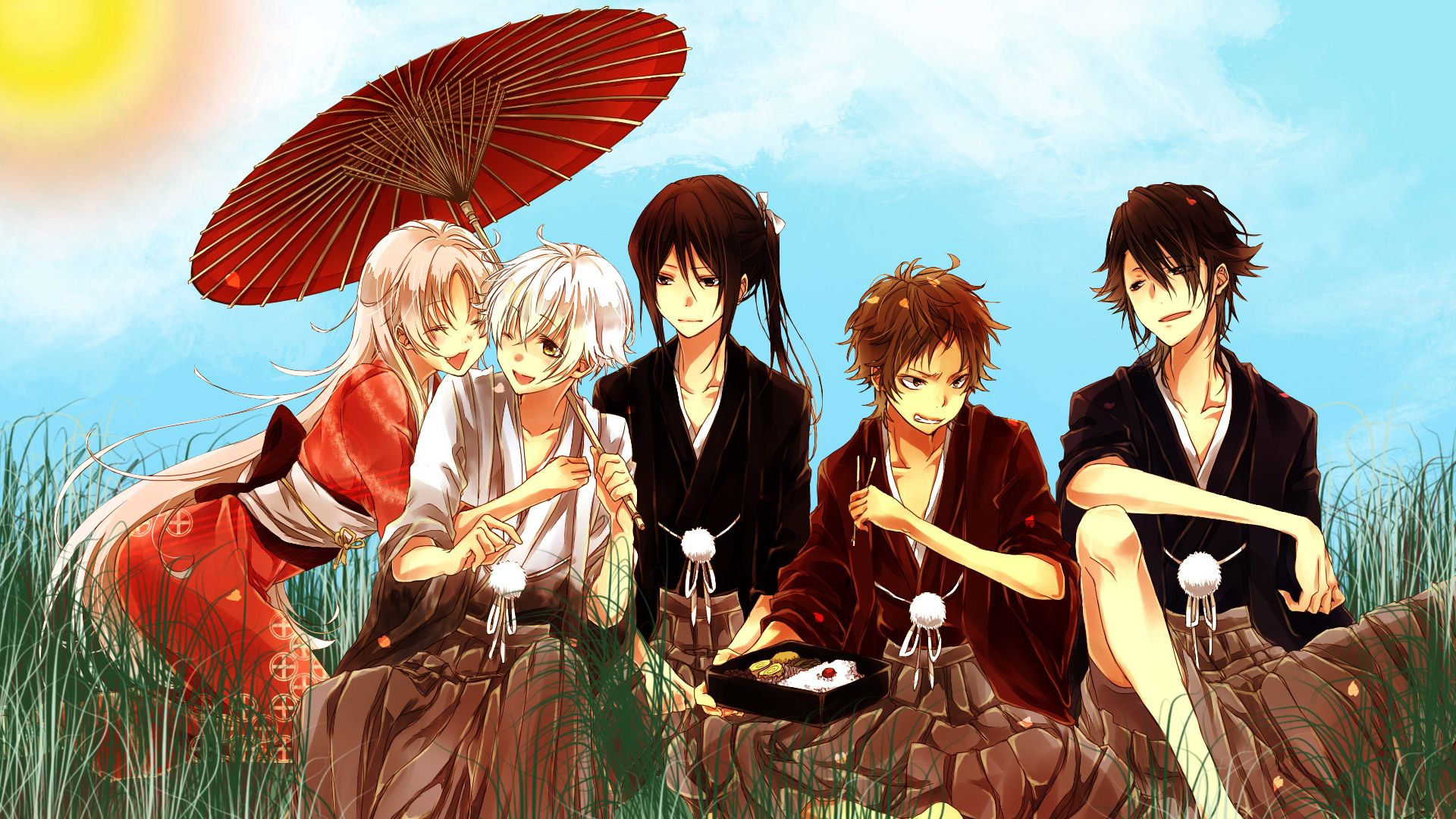 Wallpaper, K Project, Yatogami Kurou, Isana Yashiro, Neko K project, yata misaki, Fushimi Saruhiko 1920x1080