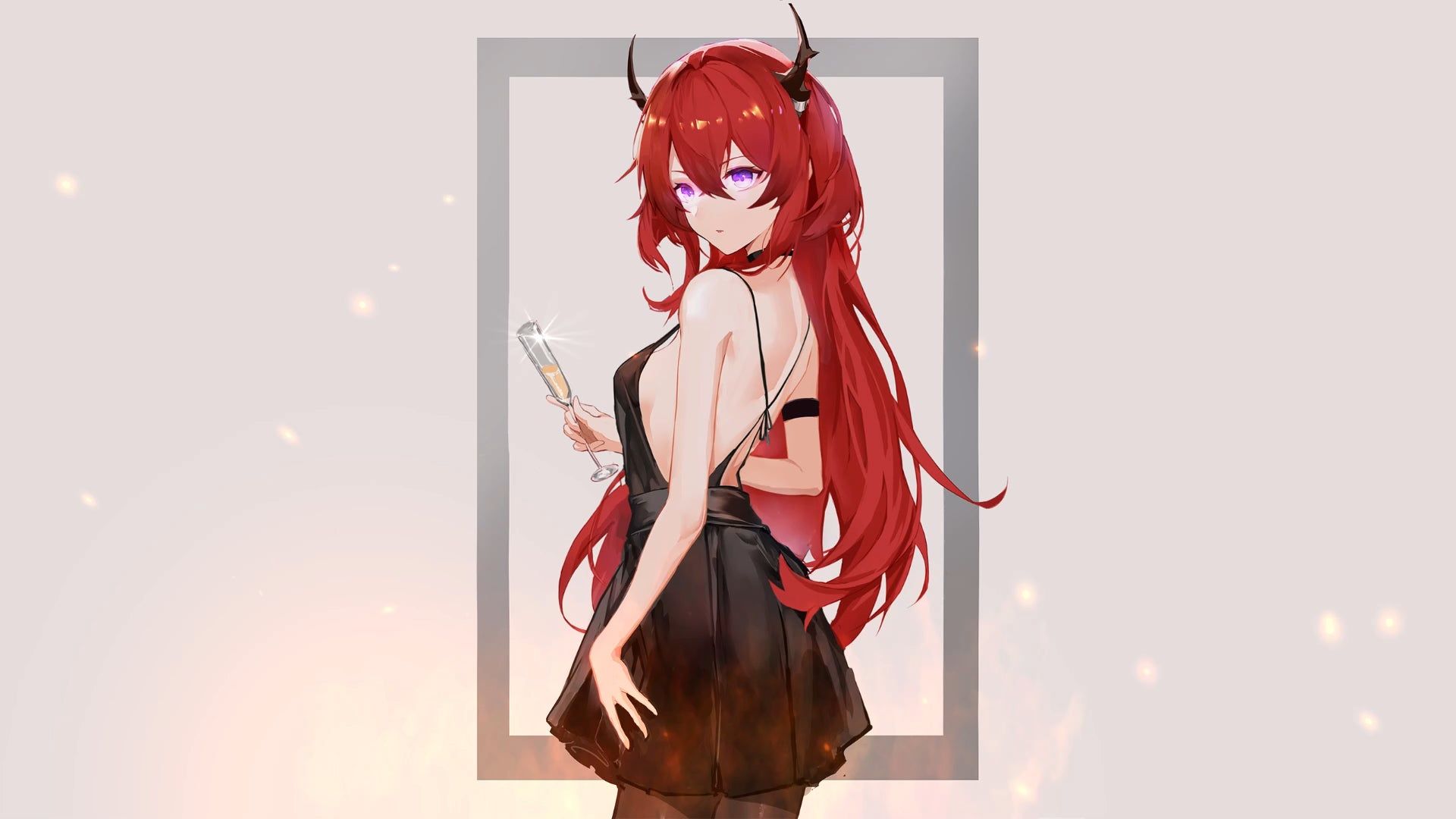 Just created a Live Wallpaper for Surtr in a Party Dress!