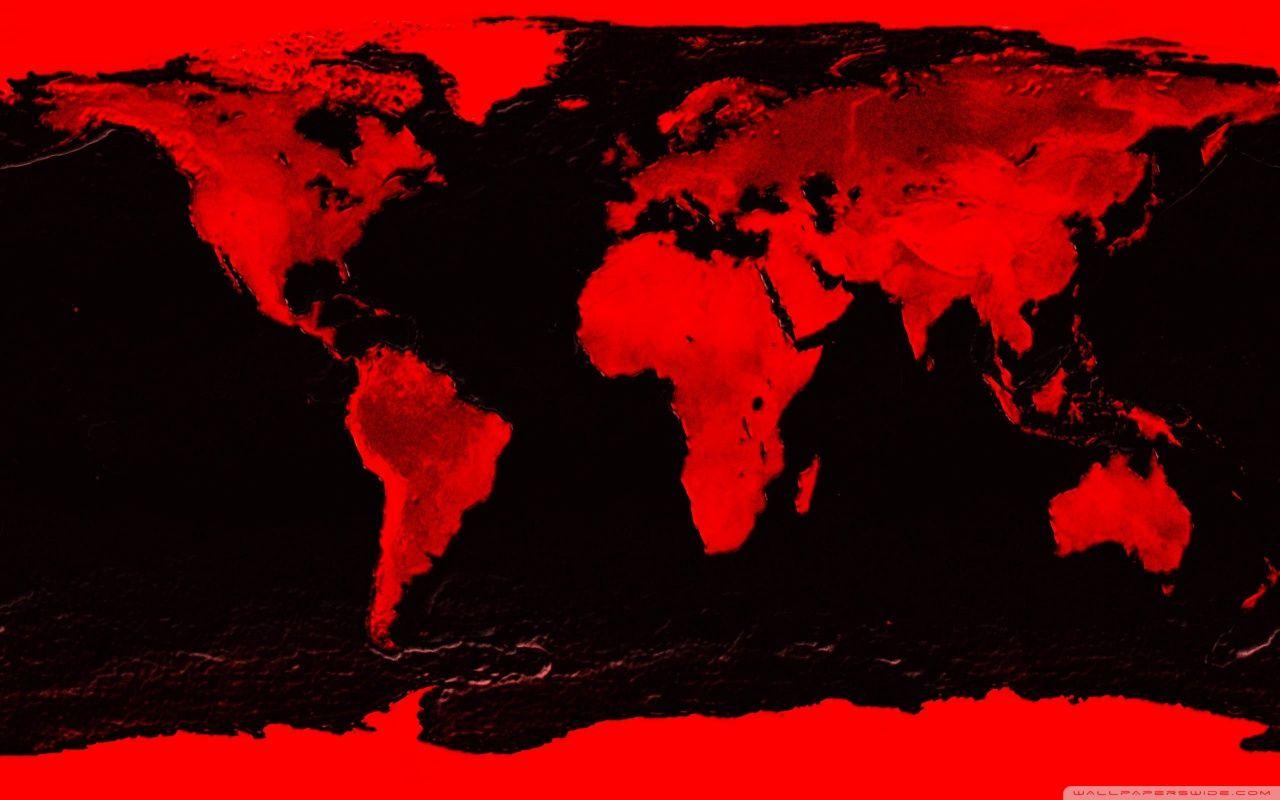 Red And Black Map ❤ 4K HD Desktop Wallpaper for