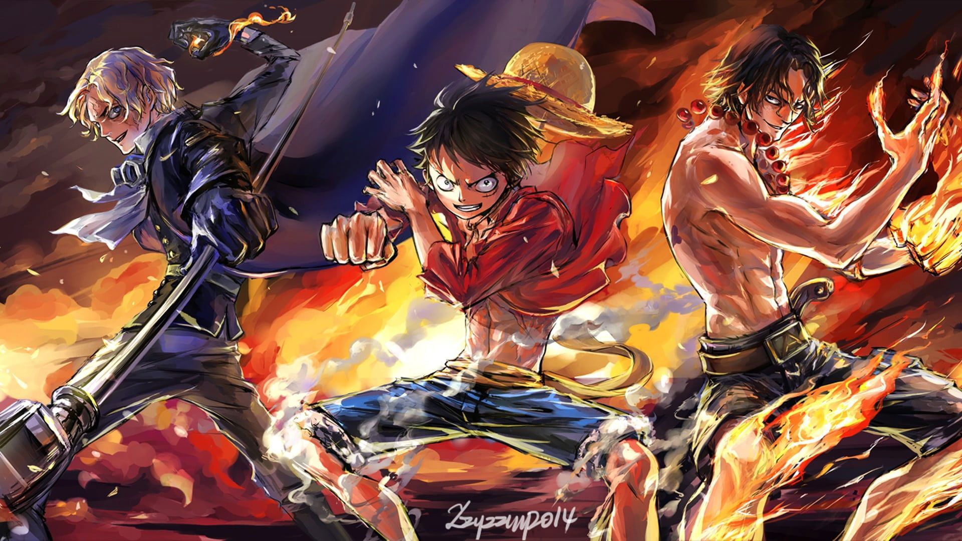 One Piece wallpaper, Monkey D. Luffy, Portgas D. Ace, Sabo, group of people. One piece anime, Anime wallpaper, One piece wallpaper iphone