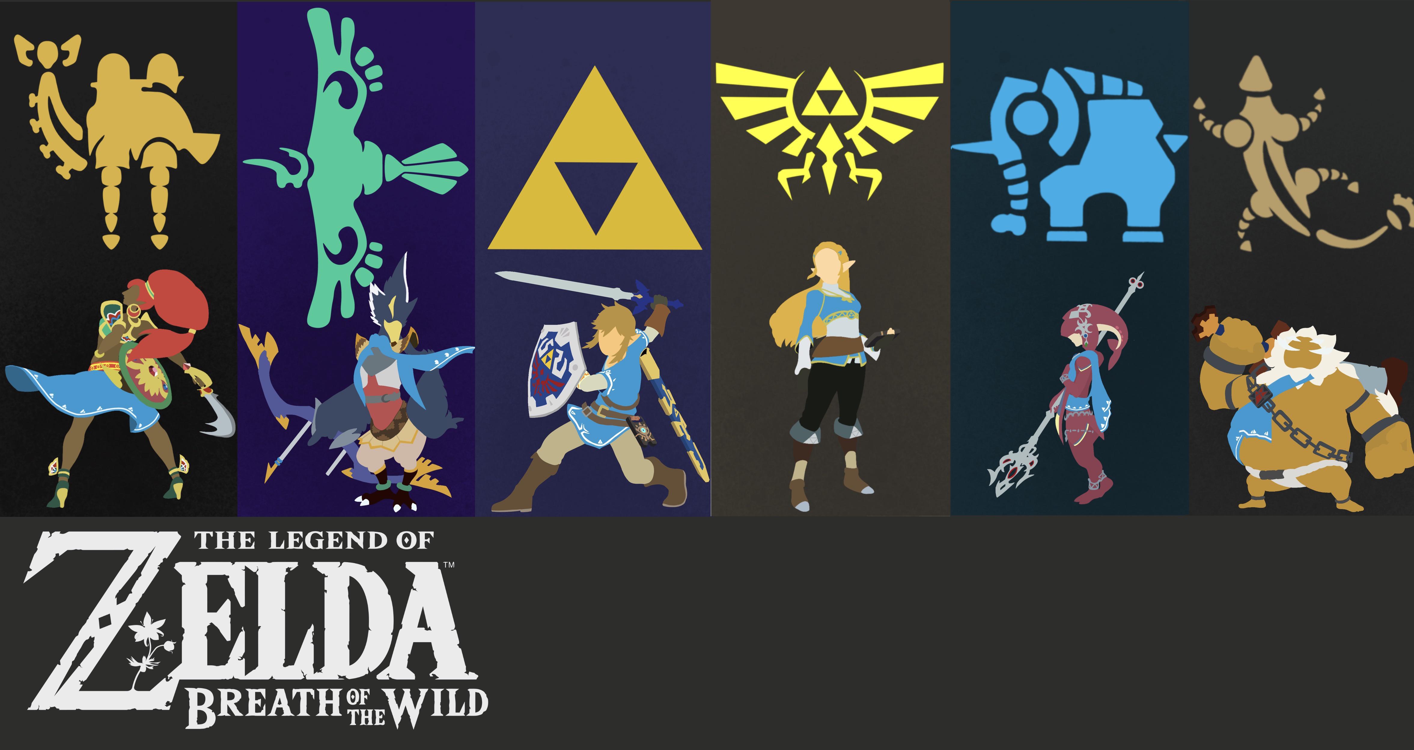 The Finished Piece, A Minimalist Botw Wallpaper Poster. Dm Me For Individuals, Breath_of_the_Wild