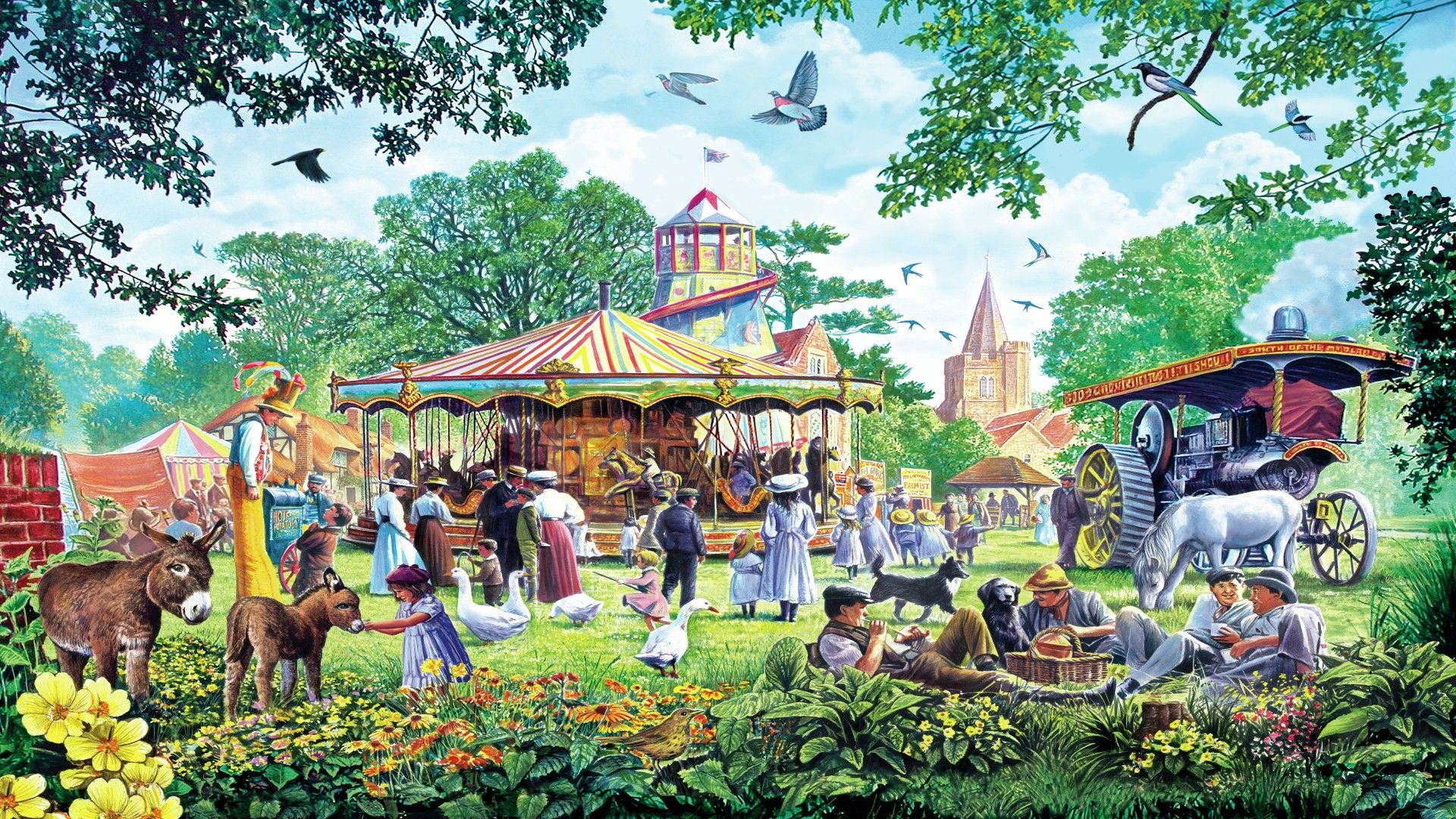 Country Village Wallpaper. Dickens Village Wallpaper, Santa's Village Wallpaper and Peaceful Village Wallpaper