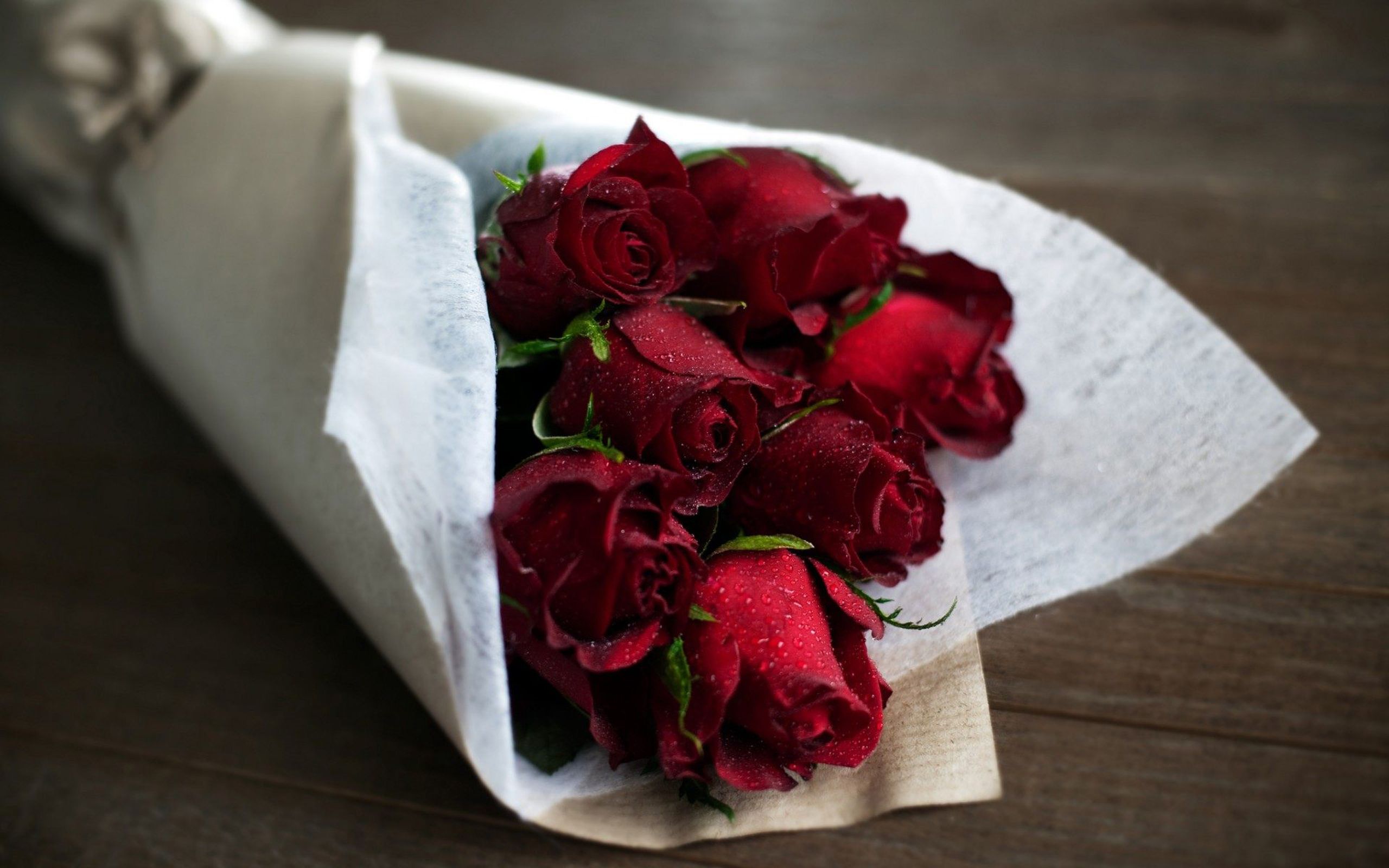Dark Red Roses Bouquet