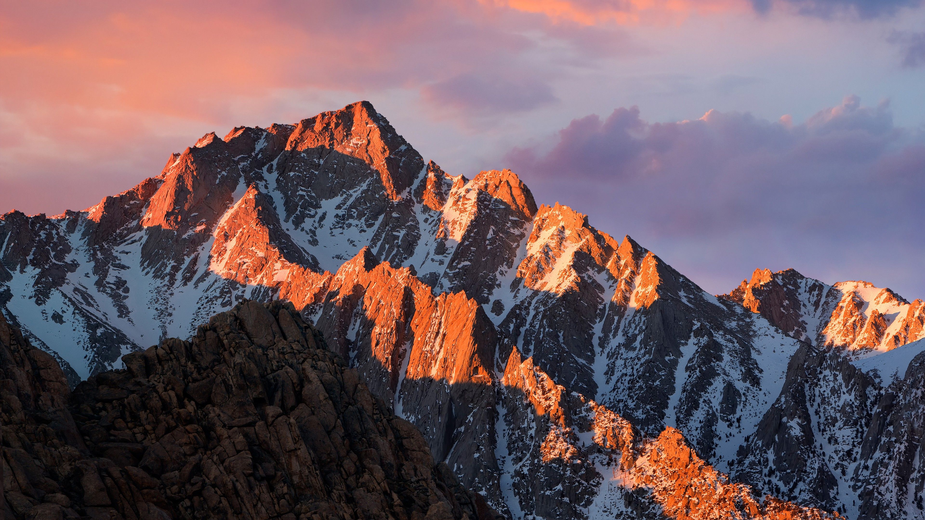 macOS Sierra Stock Mountains 4K Wallpaper