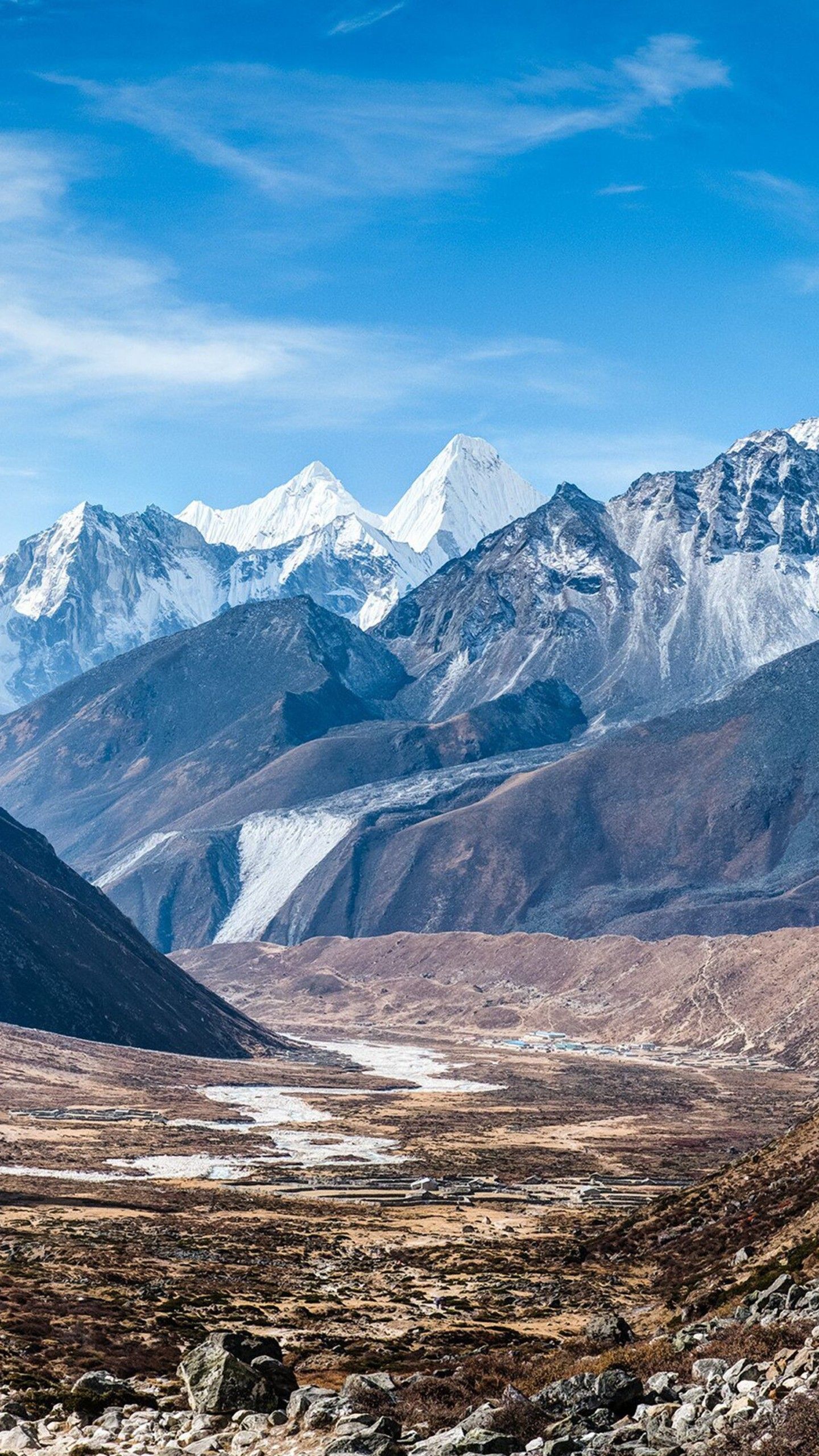 Himalaya Mountains Under Blue Sky During Daytime 4K HD Nature Wallpaper