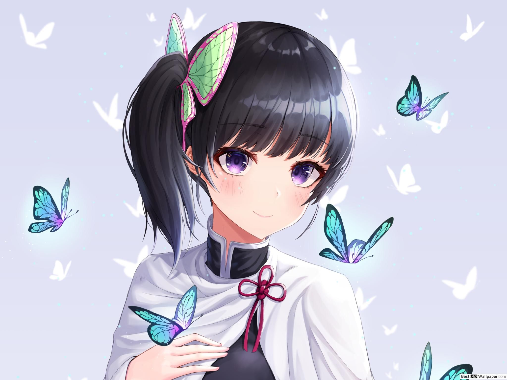 Butterfly Girl Demon Slayer Wallpaper