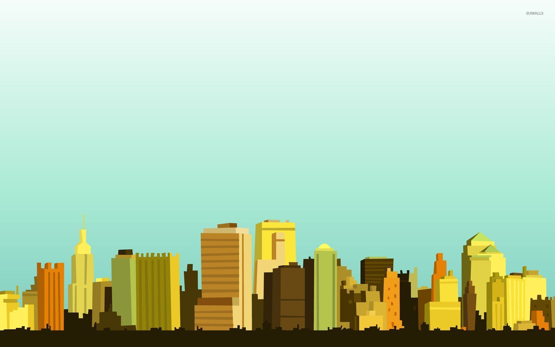 Free download City skyline wallpaper Vector wallpaper 26532 [1920x1200] for your Desktop, Mobile & Tablet. Explore City Skyline Background. New York City Wallpaper Skyline, Skyline Desktop Wallpaper