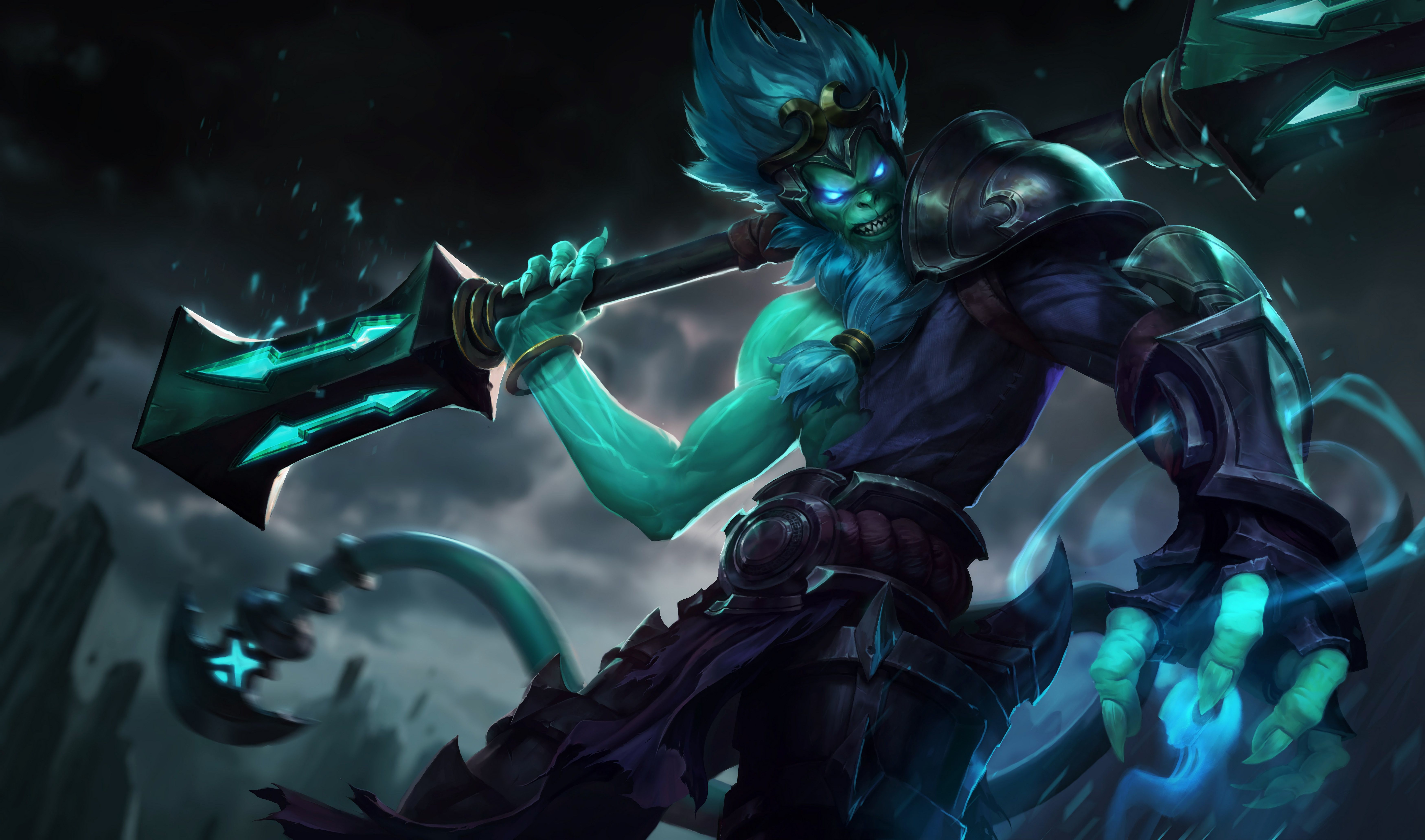 Underworld Wukong Splash Art HD 4k 6k Wallpaper Background League Of Legends