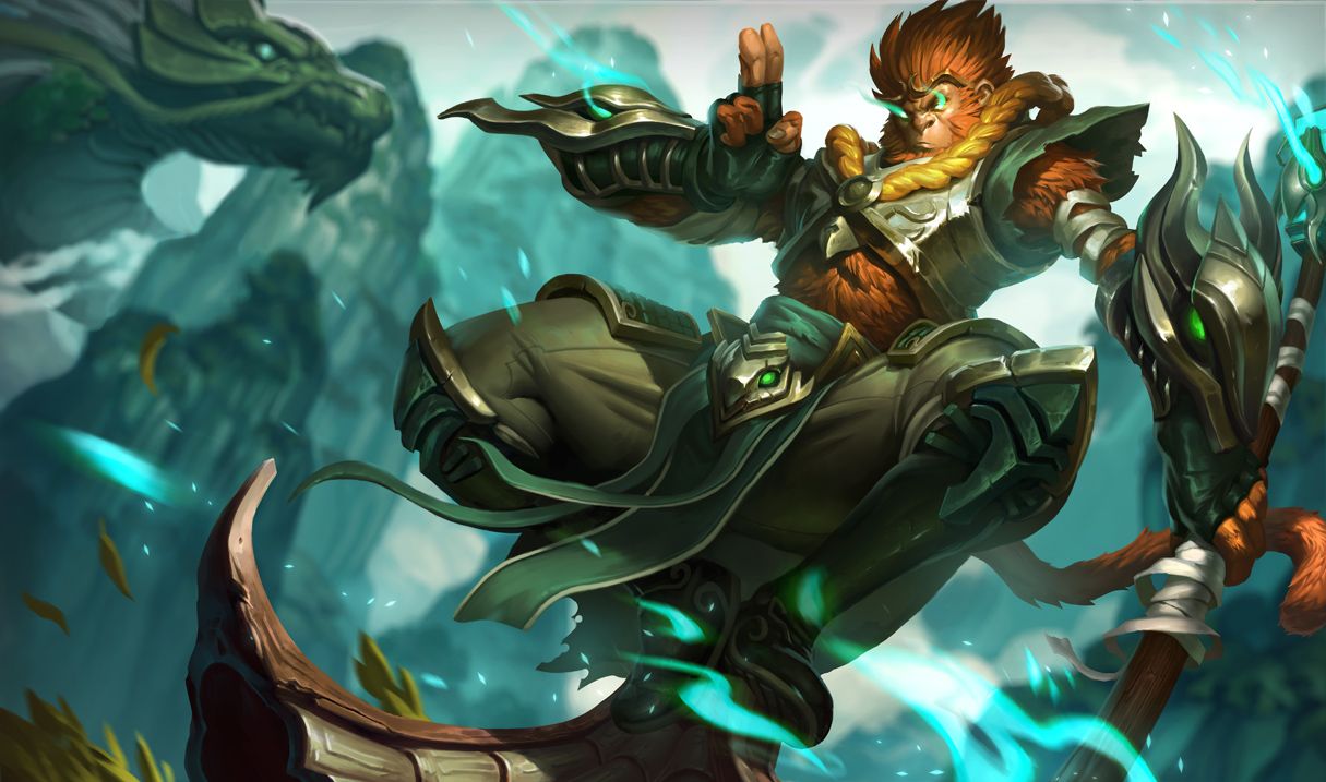 Jade Dragon Wukong Skin of Legends Wallpaper