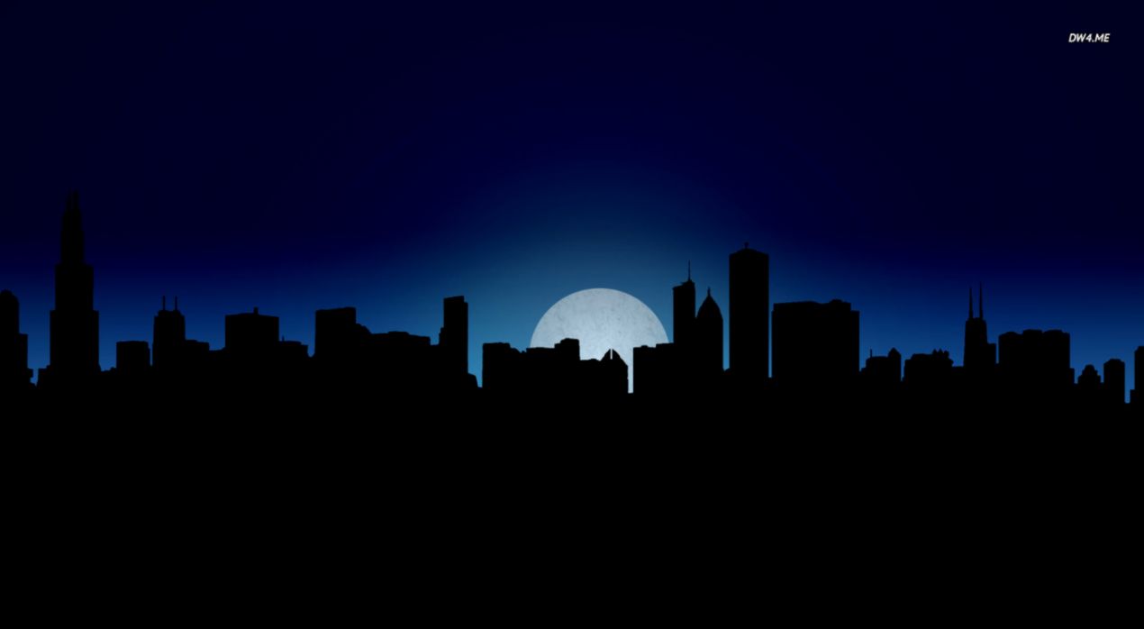 Chicago Skyline At Night Wallpaper Vector Wallpaper Cartoon City Background