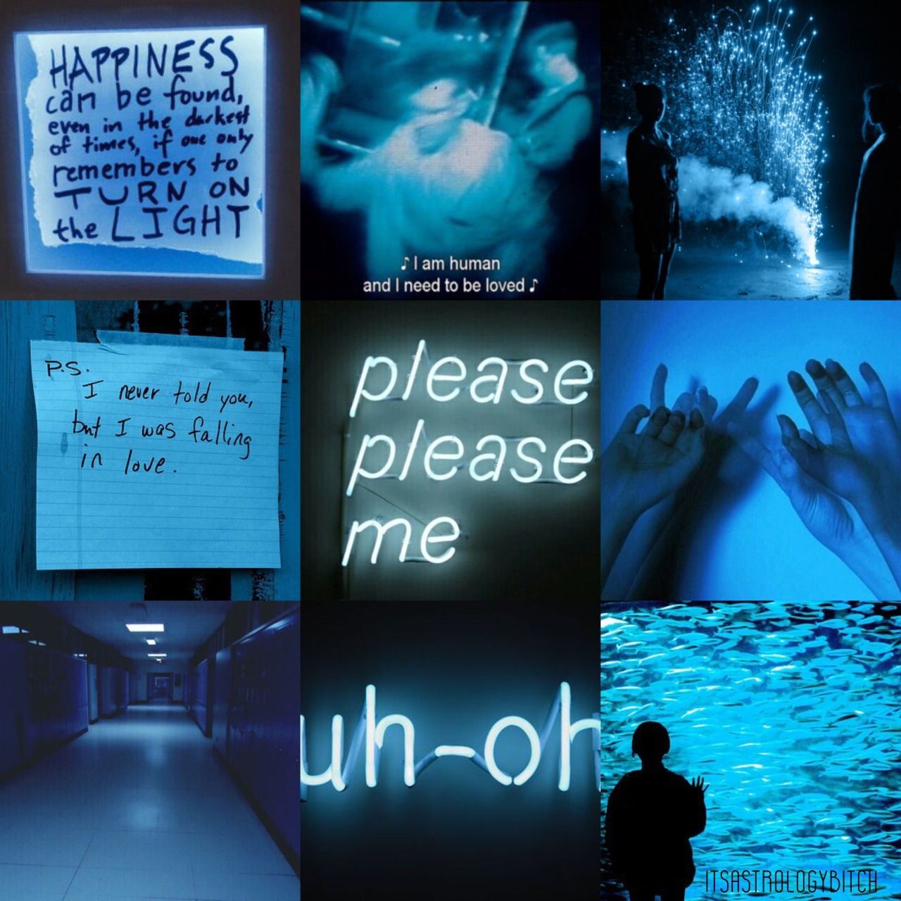 Pisces Neon Glow Aesthetic Blue • Pisces: I try to remind myself that in the darkest times that I can still find happin. Neon glow, Pisces, Pisces color