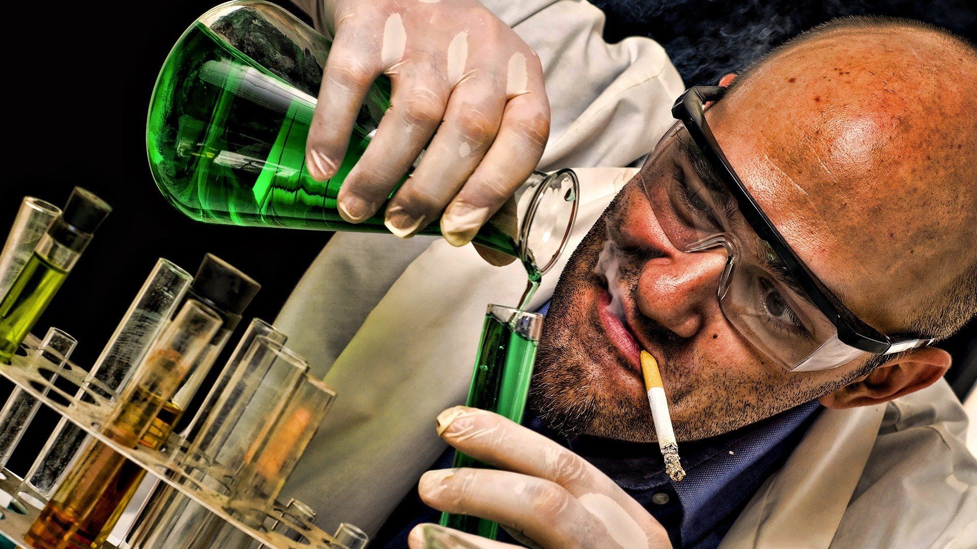 A mad scientist is a stock character of popular fiction, specifically science fiction HD Wallpaper. Background Imagex1080