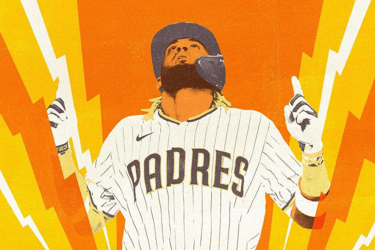 Download San Diego Padres Tatis Jr. Painting Wallpaper
