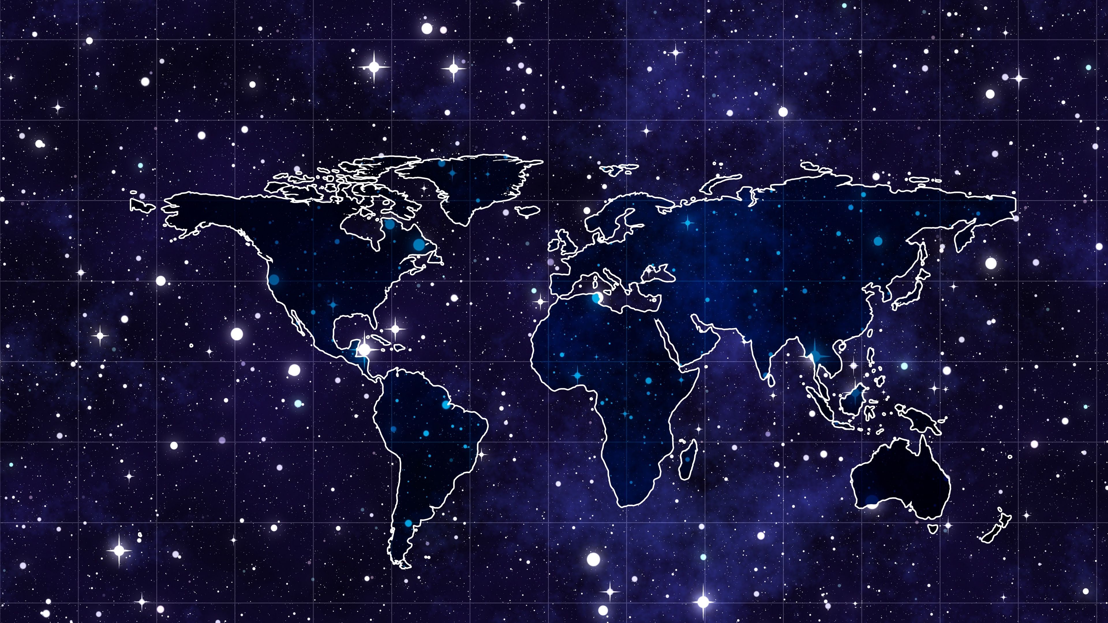 Wallpaper 4k space, continents, map 4k continents, Map, Space
