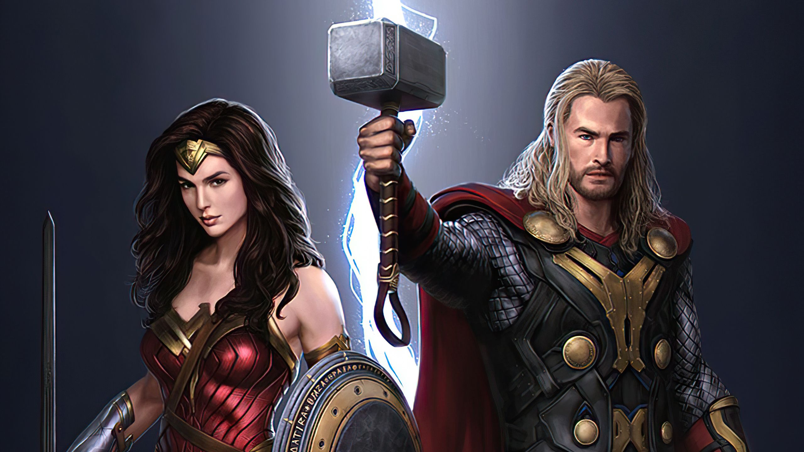 Thor And Wonder Woman, HD Superheroes, 4k Wallpaper, Image, Background, Photo and Picture