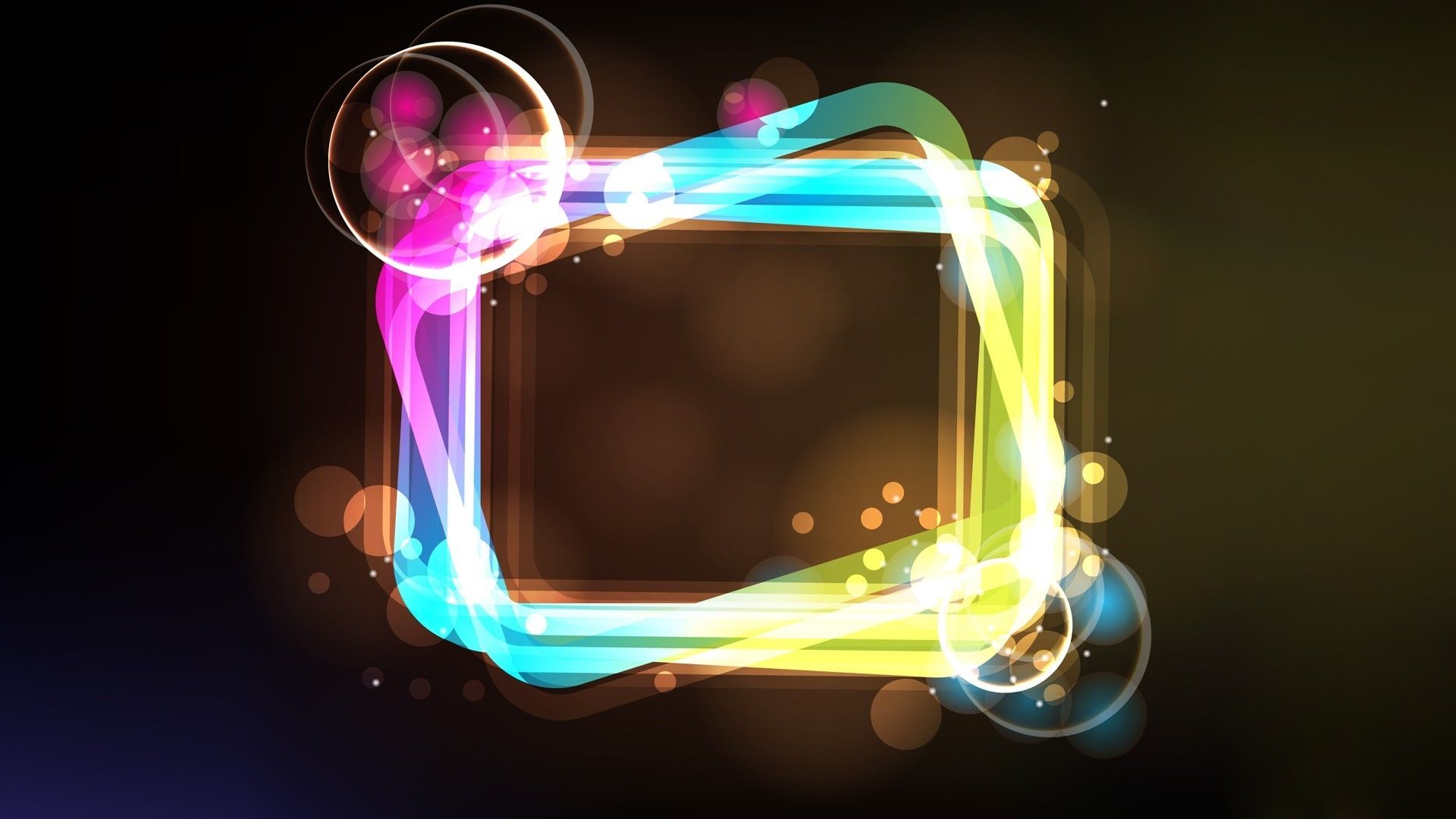 Wallpaper, neon, square, rectangle, light, color, glow, lighting, paint, multicolored, computer wallpaper 1920x1080