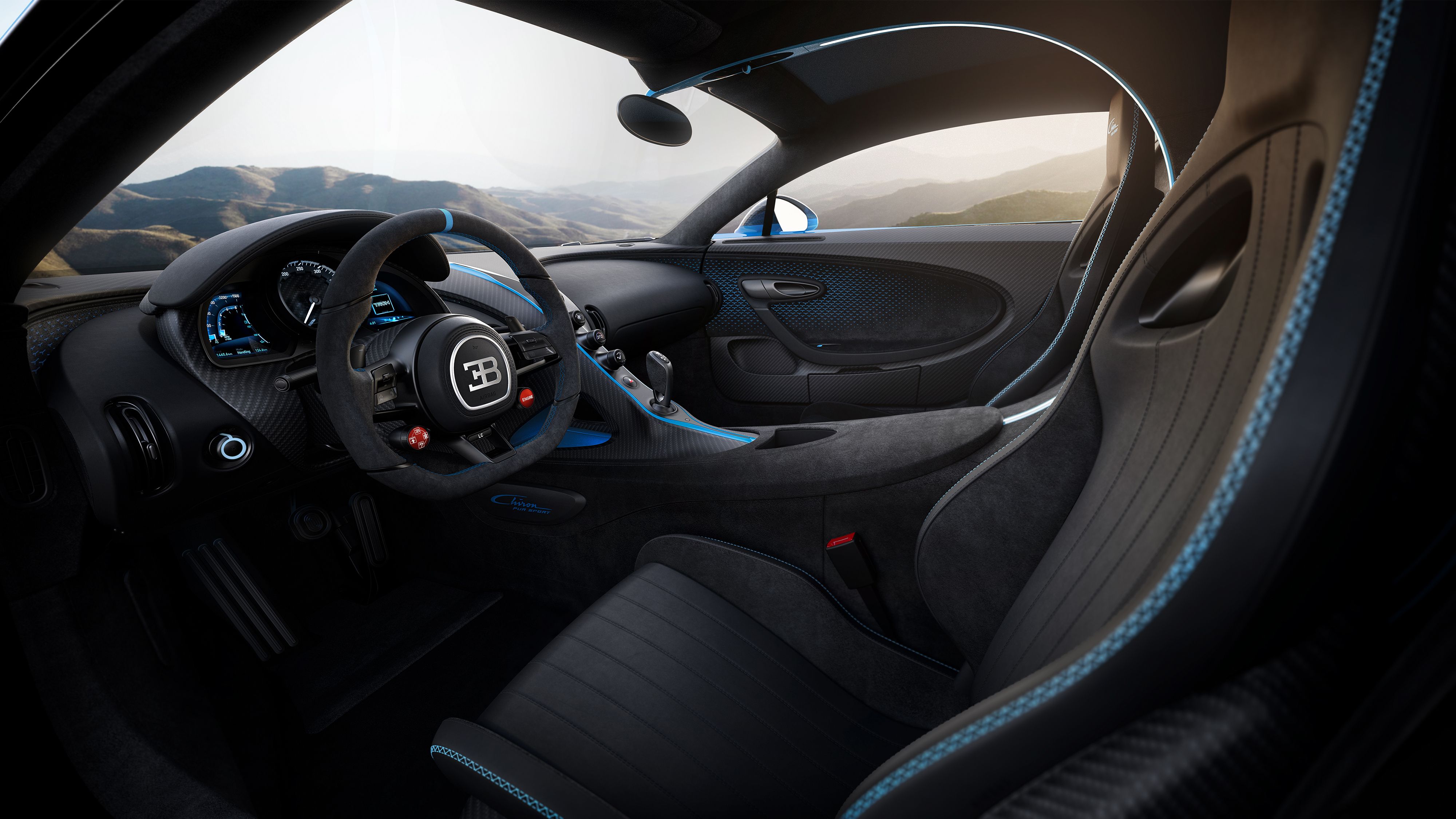 Bugatti Chiron Pur Sport 2020 4K Interior Wallpaper. HD Car Wallpaper