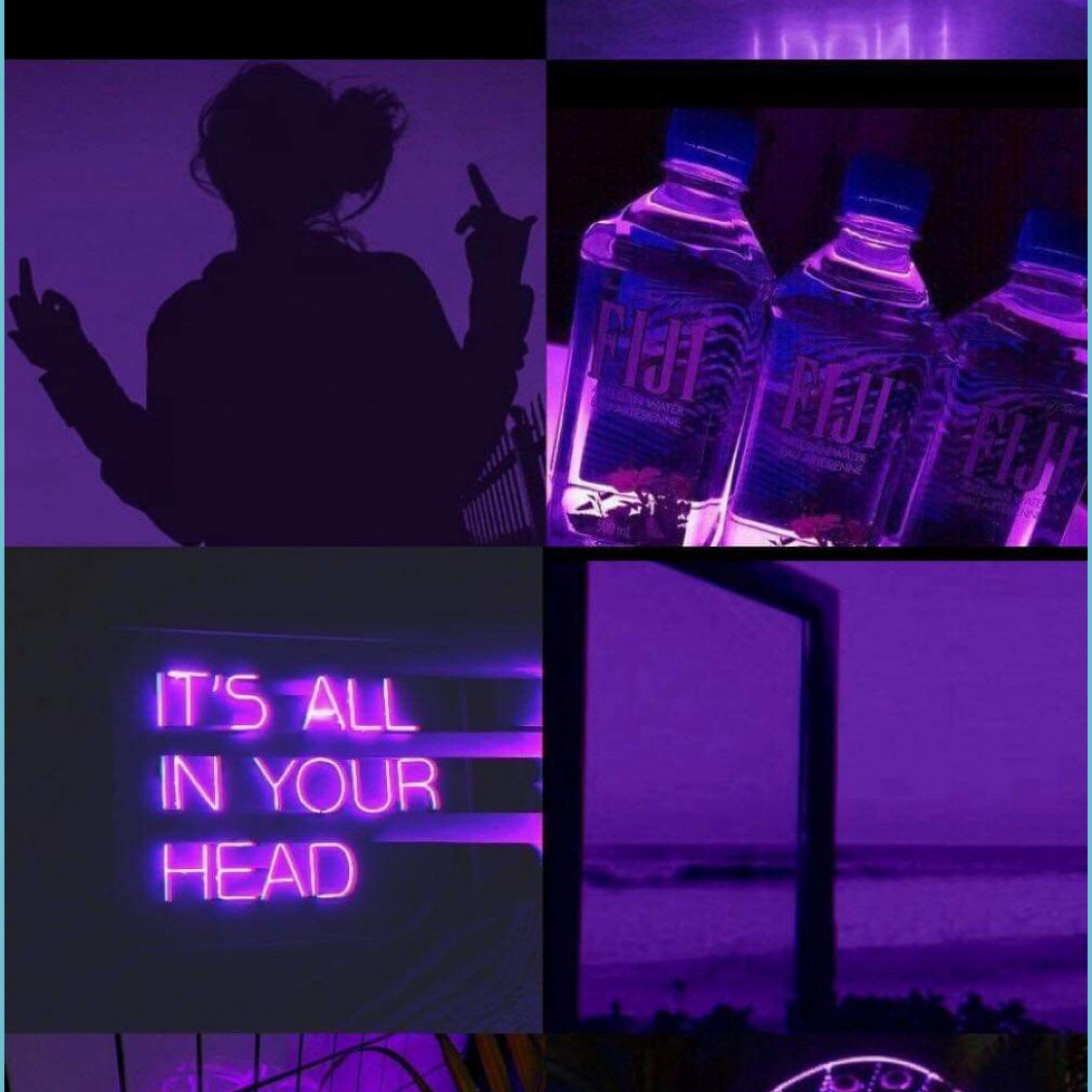 Aesthetic #neon #purple #edit #collage #inspiration Aesthetic Purple Aesthetic Wallpaper