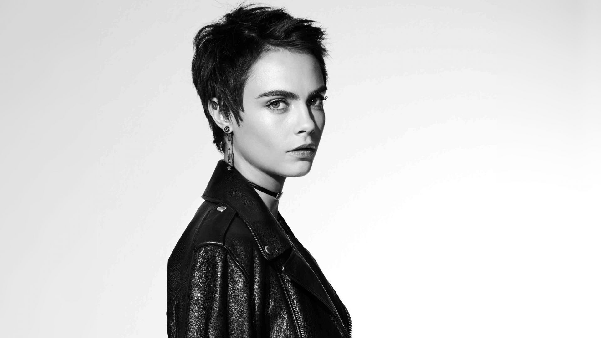 Desktop wallpaper cara delevingne, numero magazine, bw, HD image, picture, background, dcaf51