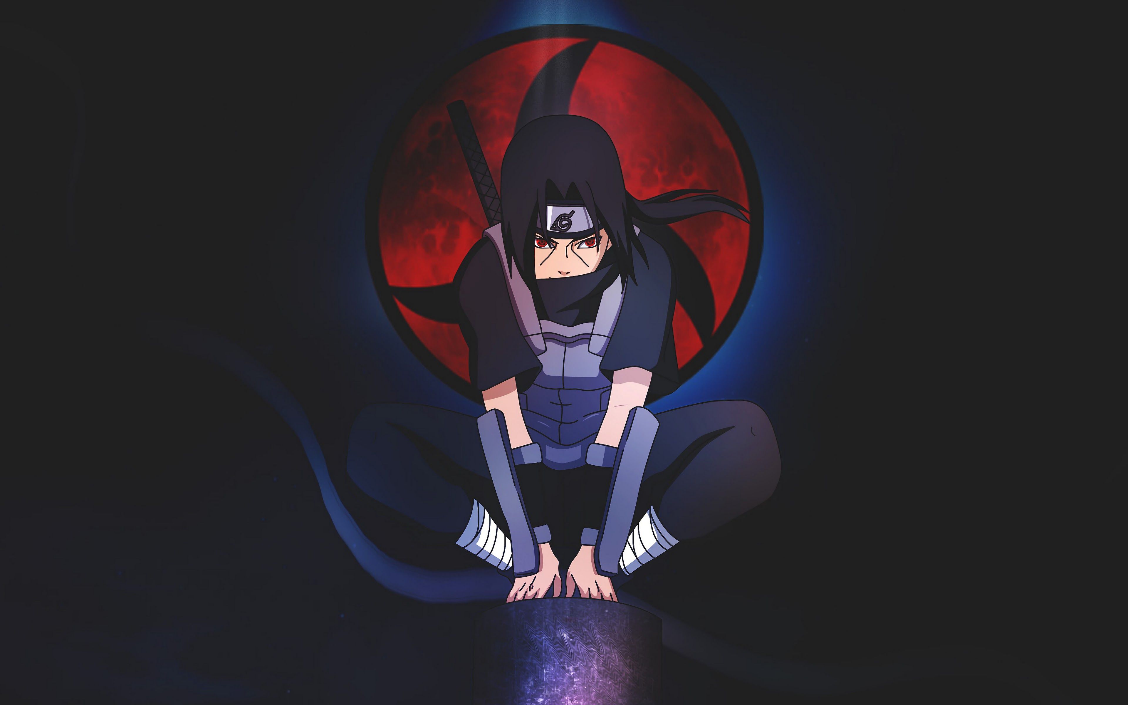 Itachi Sharingan Anbu 4K Wallpaper