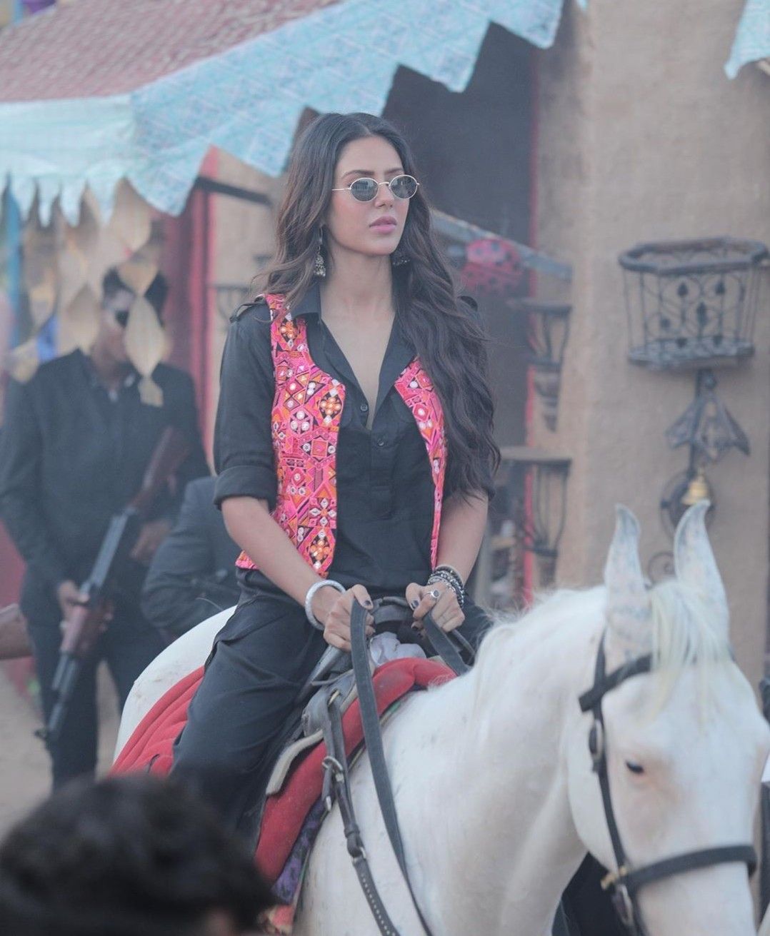 Sonam Bajwa aka Babbu Bains. Fashion, Plain kurti designs, Indian outfits lehenga