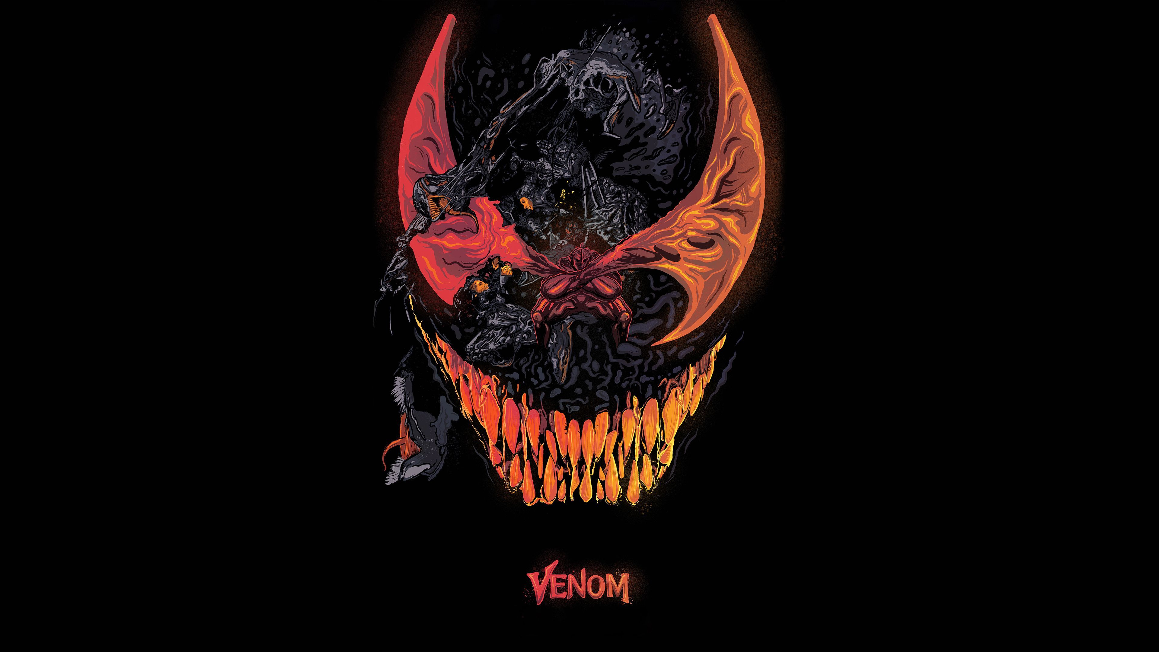Venom Dark Wallpaper 4k
