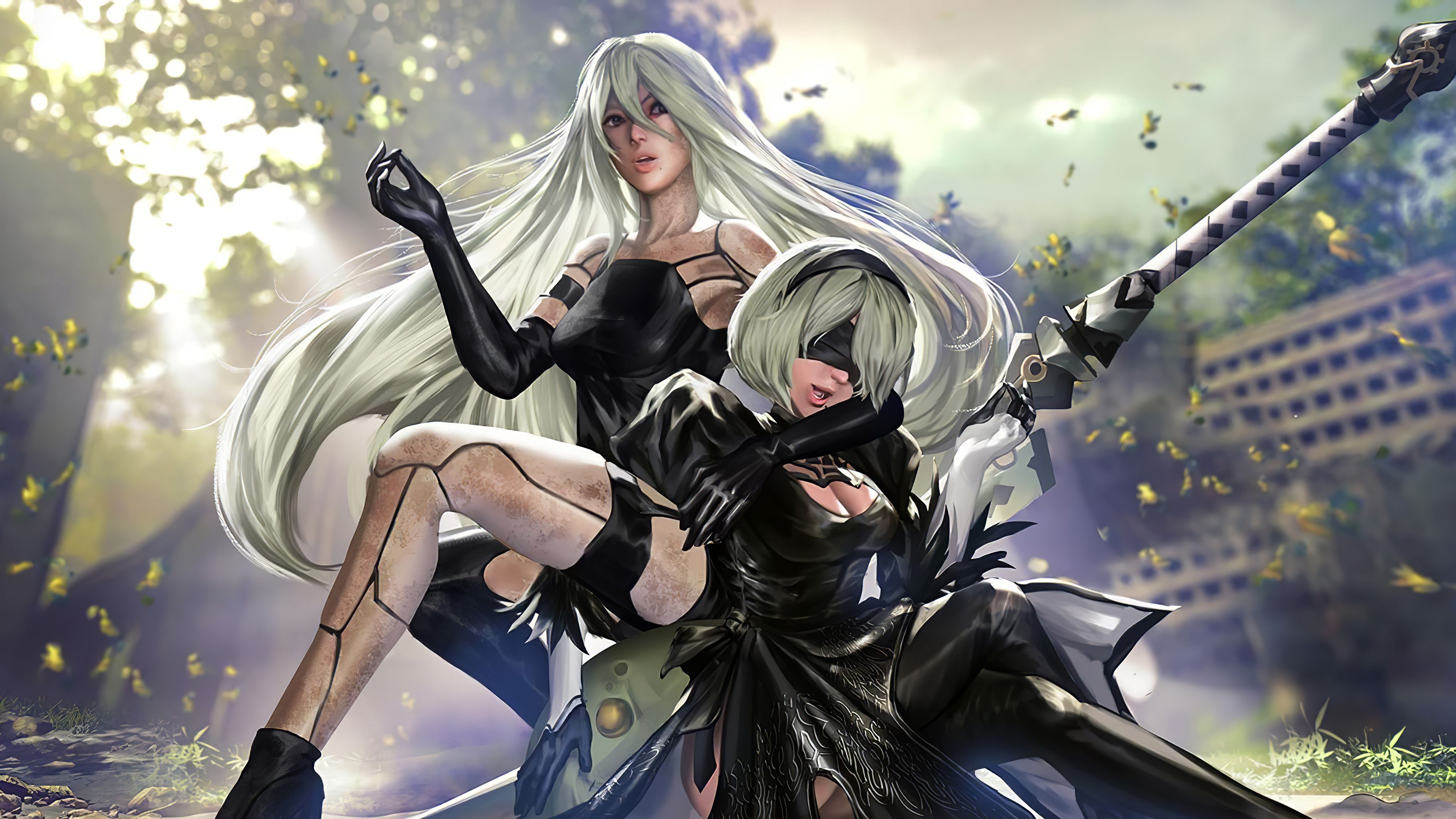 2b A2 Nier Automata 4k 1366x768 Resolution HD 4k Wallpaper, Image, Background, Photo and Picture