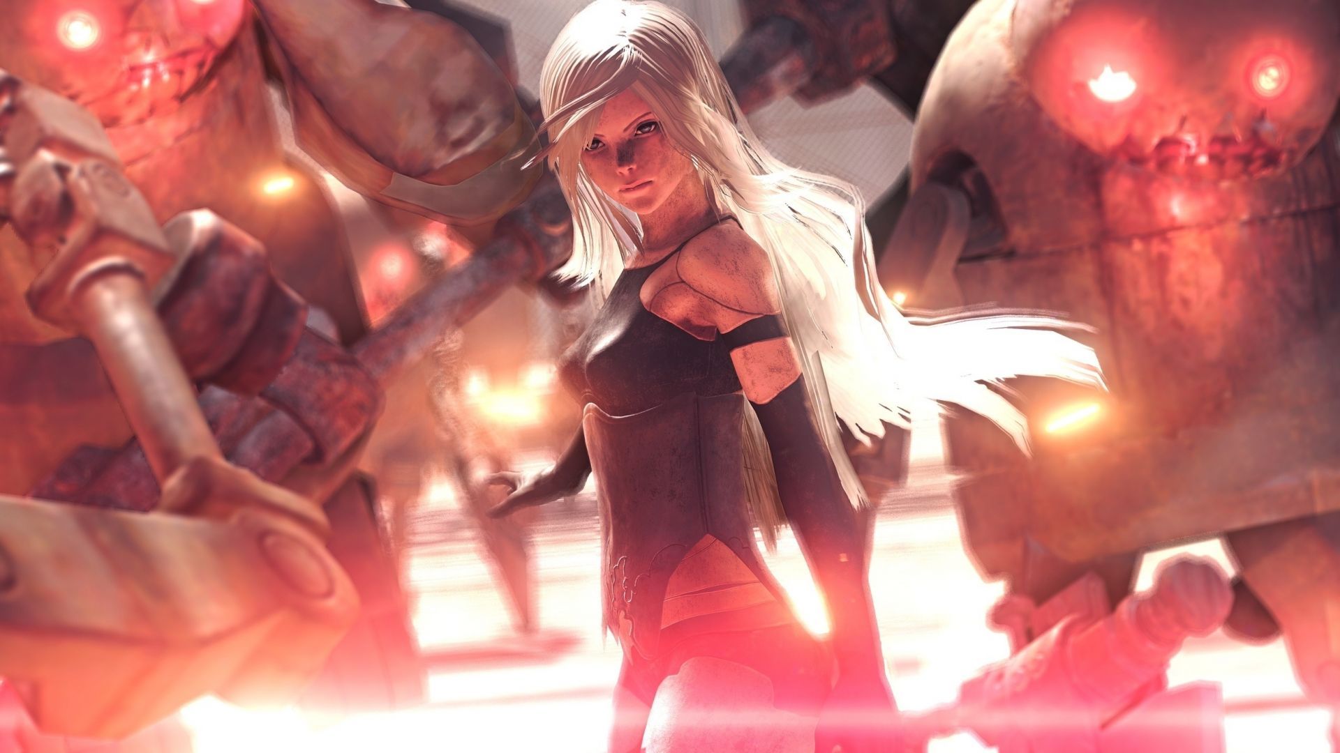 Desktop wallpaper white hair, a nier: automata, warrior, video game, HD image, picture, background, a6f2a9