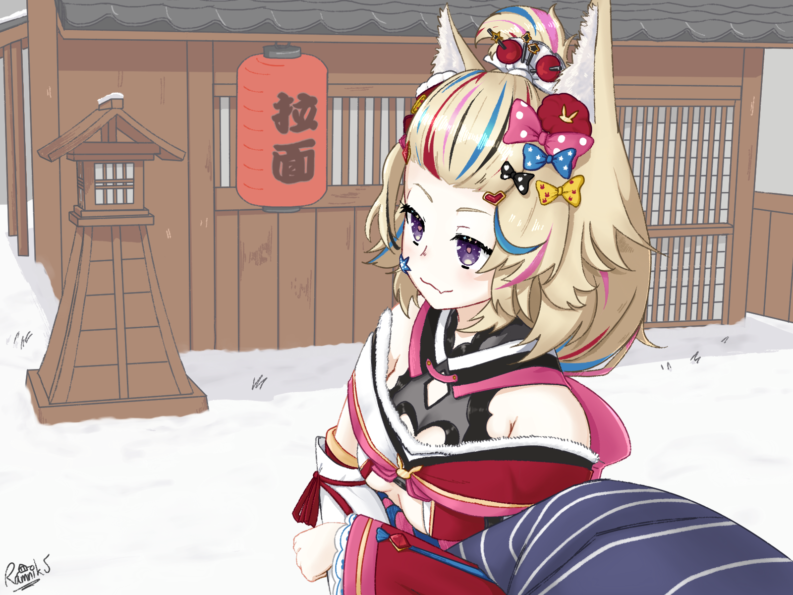 omaru polka (hololive) drawn