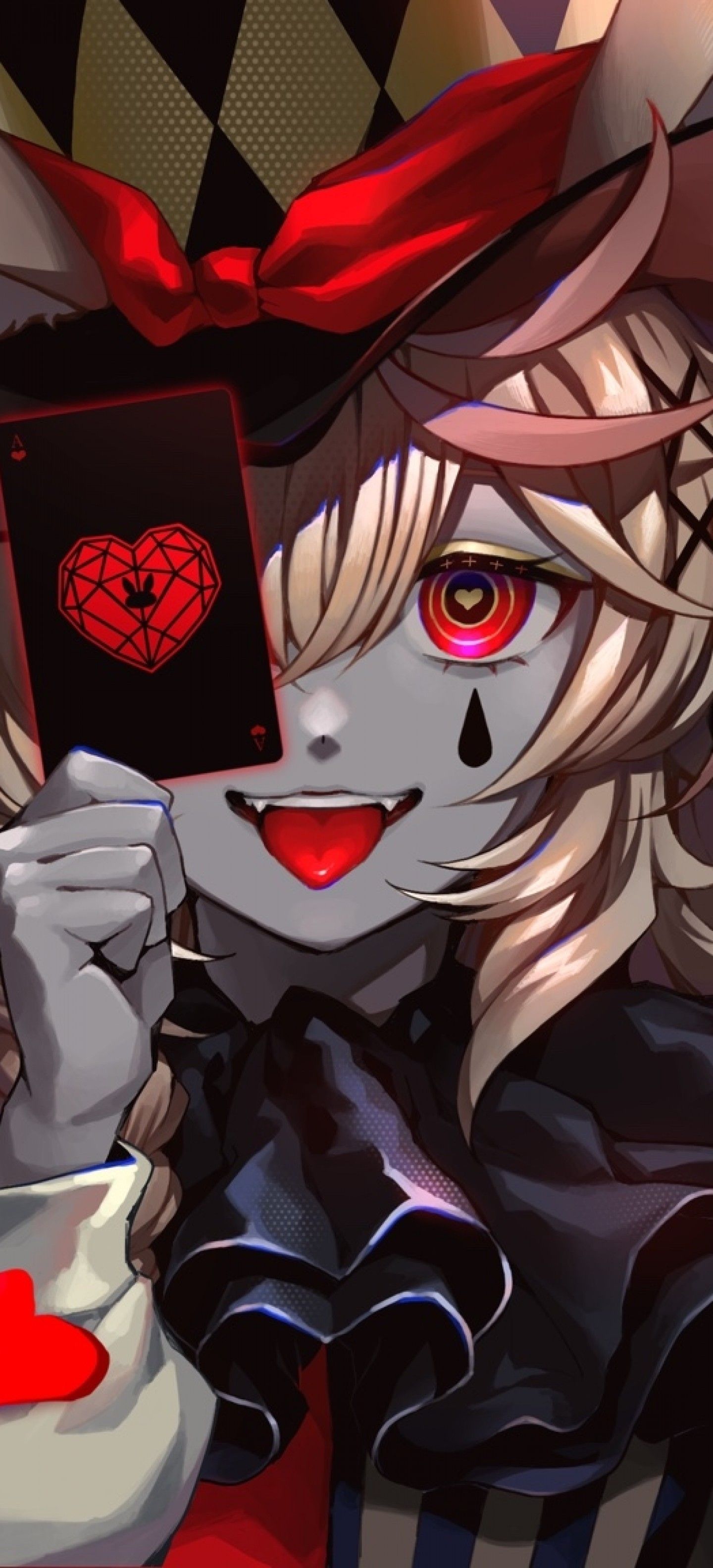 Download 1440x3168 Omaru Polka, Hololive, Virtual Youtuber, Fangs, Card, Anime Fox Girl, Balloons Wallpaper for OnePlus 8 Pro, Oppo Find X2