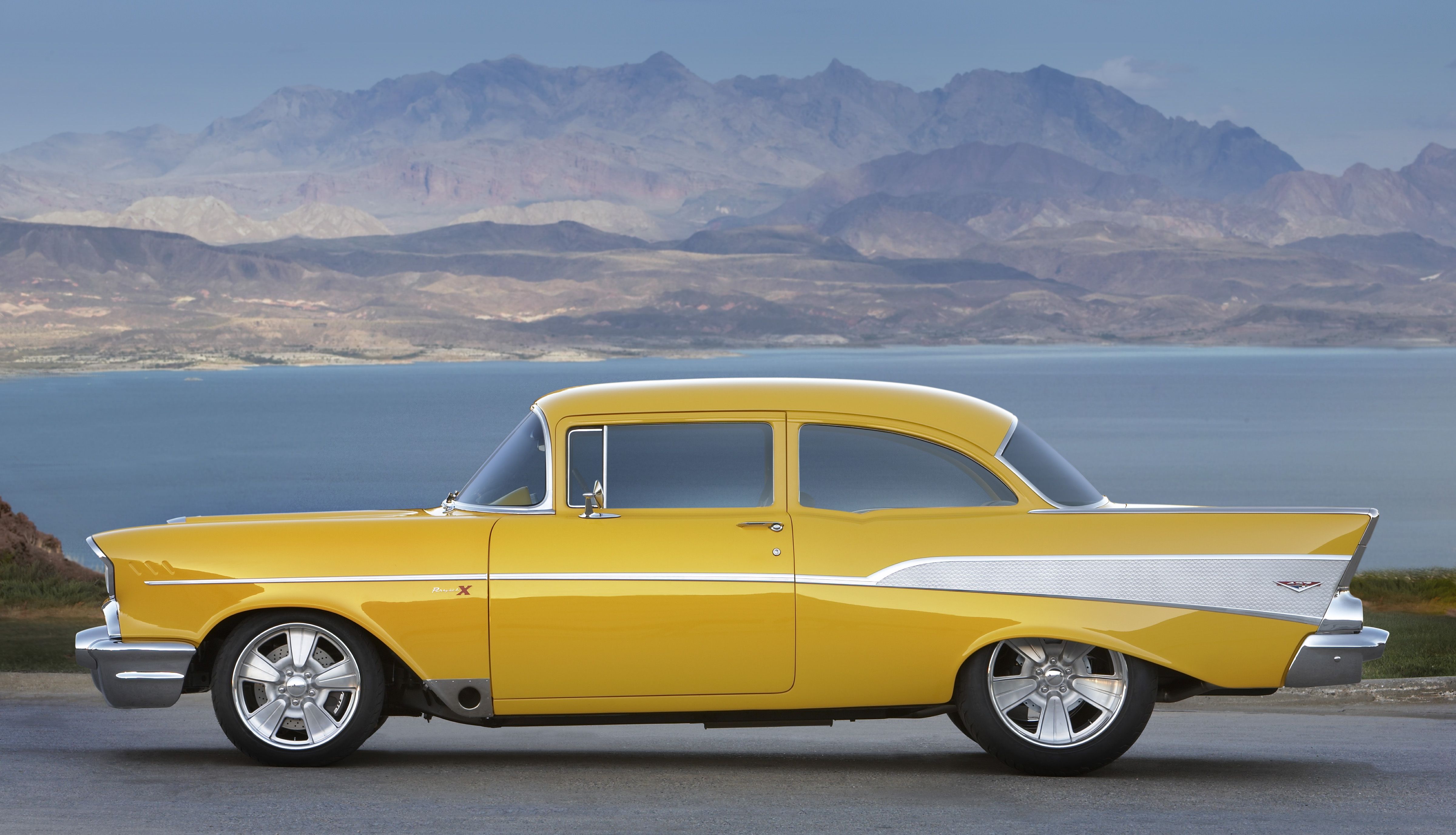 Yellow Chevrolet Bel Air