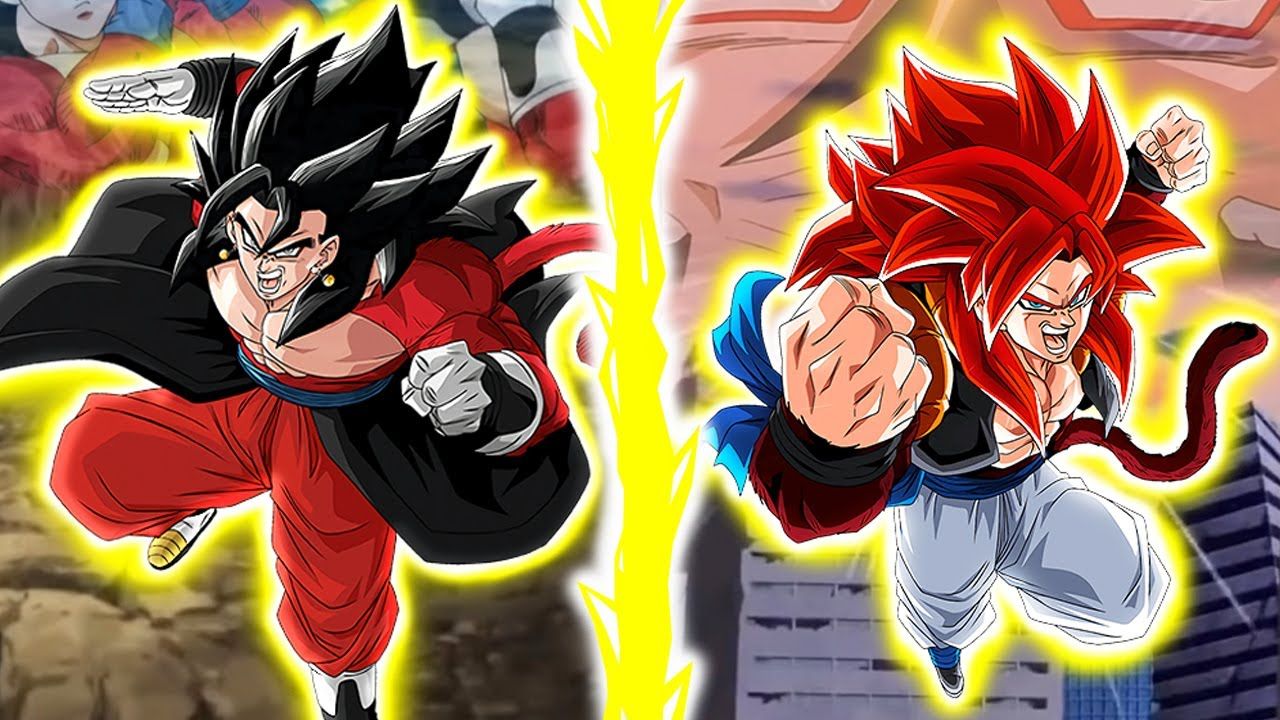 SSJ4 Vegito and Gogeta PC wallpaper photohop edit. Dragonball Z Dokkan Battle