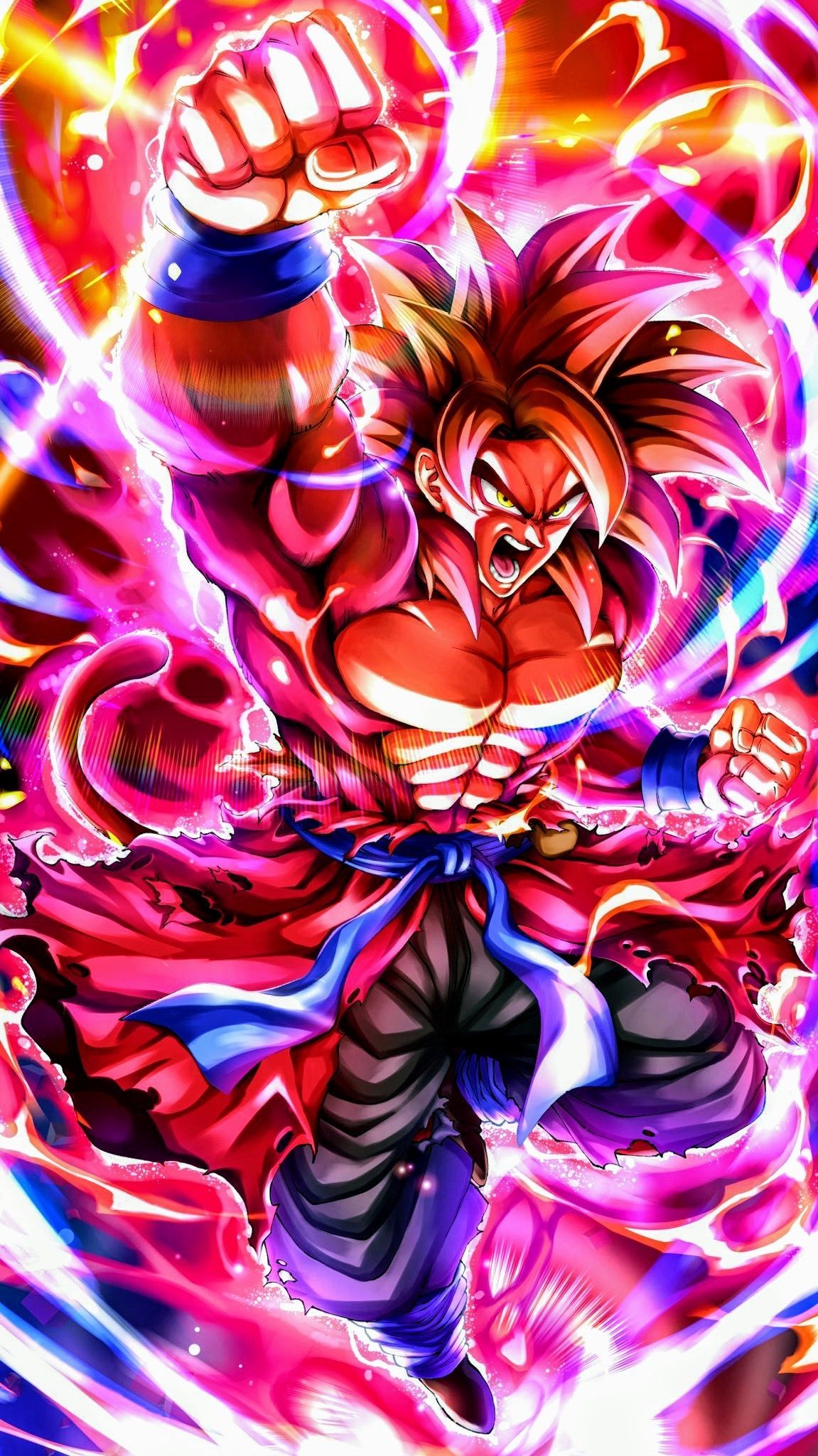 Gogeta SSJ4 [Legends] Custom Mobile Wallpaper by davidmaxsteinbach