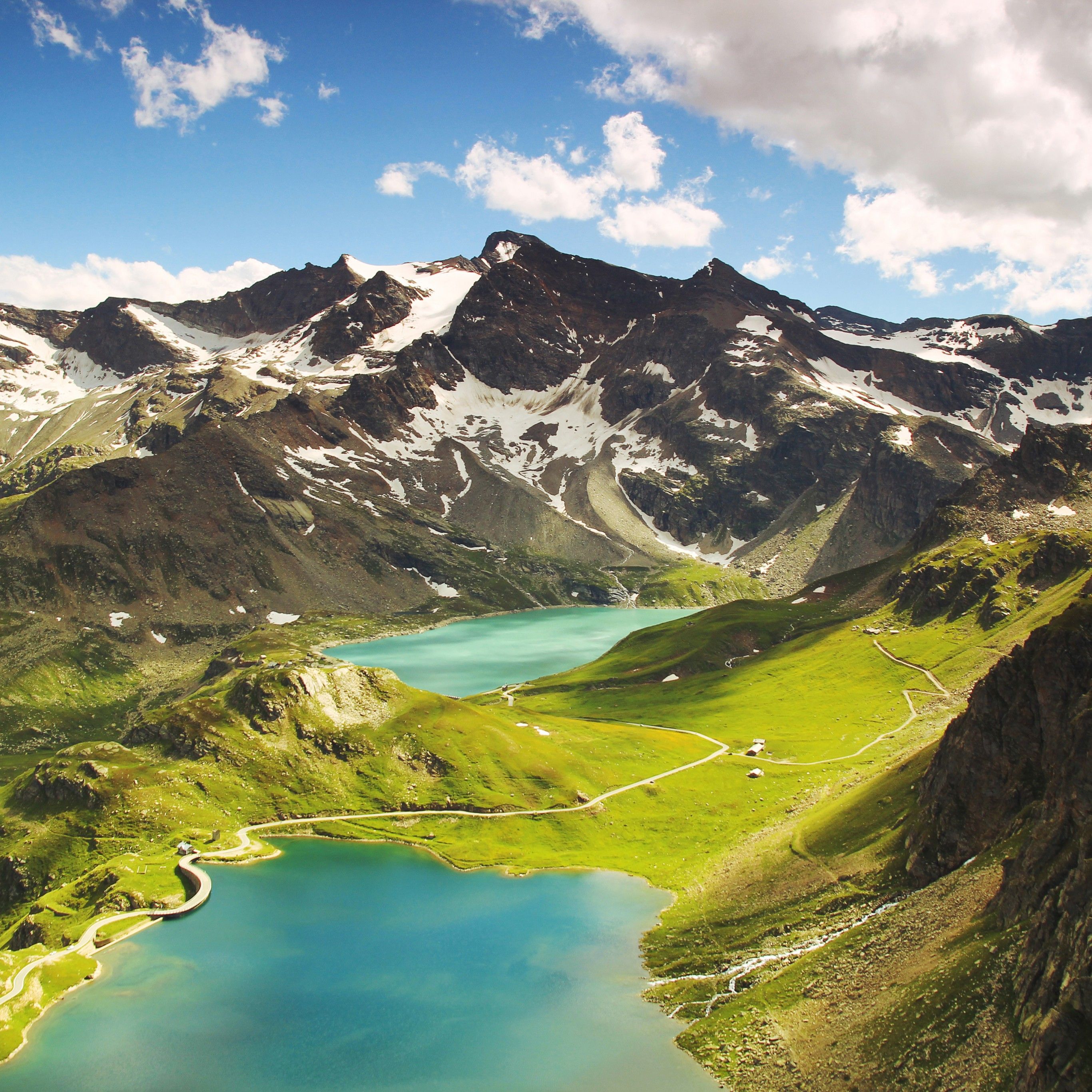 Ceresole Reale 4K Wallpaper, Summer, Mountains, Lake, Sunny day, Landscape, Italy, 5K, Nature