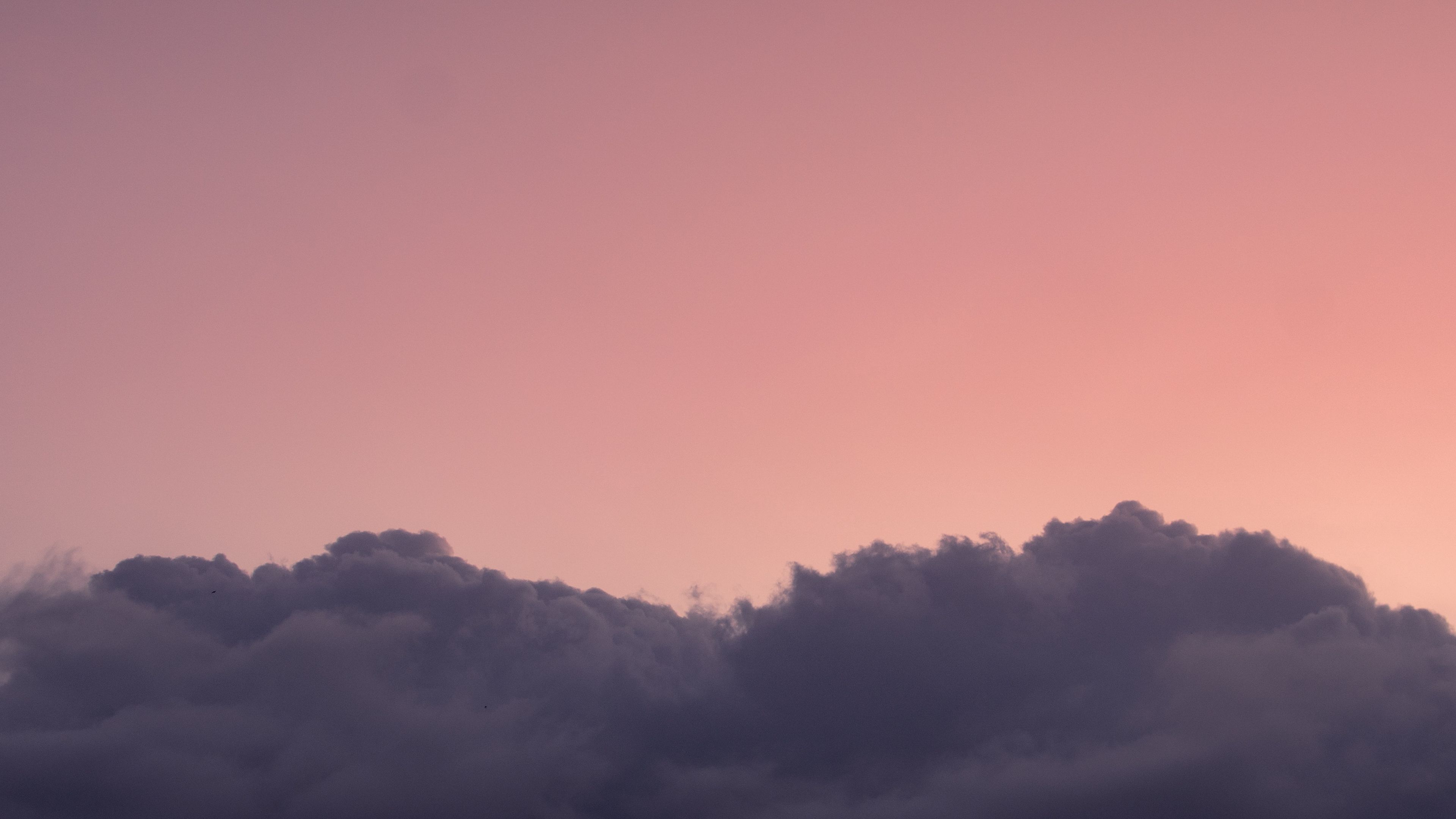 Download wallpaper 3840x2160 clouds, sky, pink, evening 4k uhd 16:9 HD background