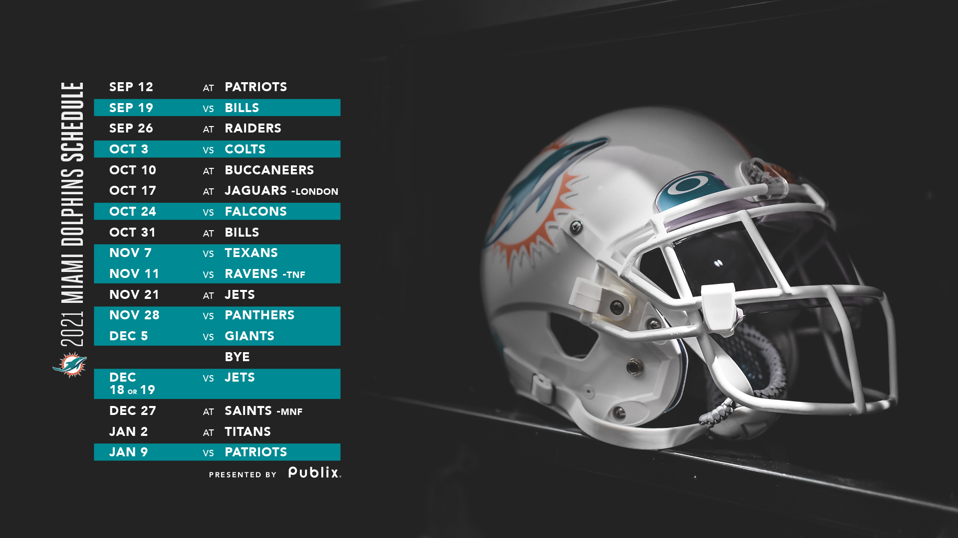 Miami Dolphins Schedule!! 2021-2022 Season 