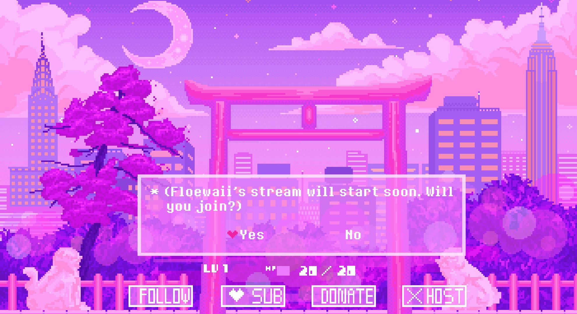 Create animated pixel art screens for twitch