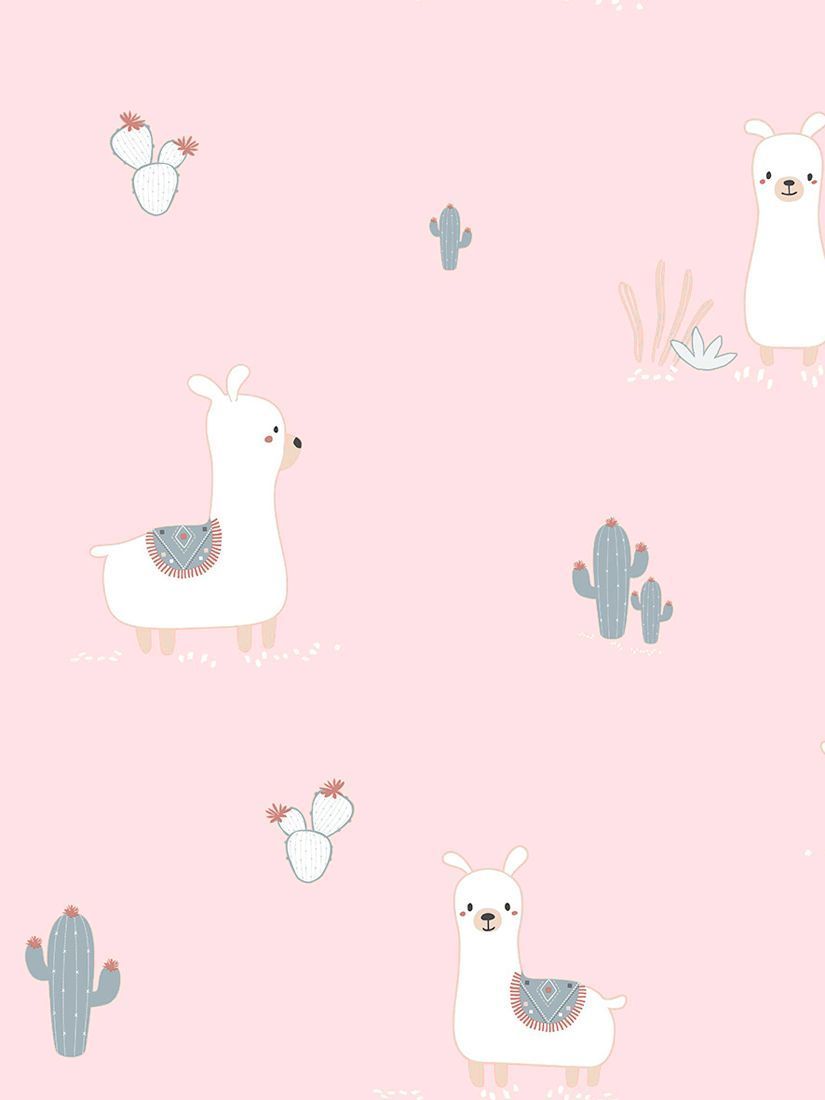 Galerie Happy Llamas Wallpaper, ND21128. Cute cartoon wallpaper, Wallpaper iphone cute, Cartoon wallpaper