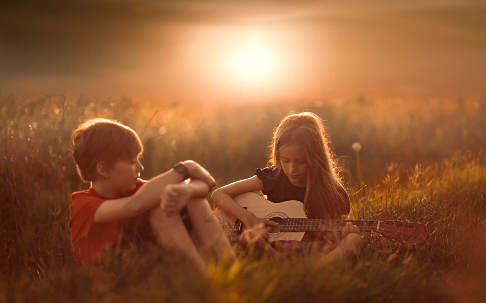 Wallpaper, sunlight, children, nature, love, photography, morning, emotion, romance, autumn, photograph, interaction 1680x1050