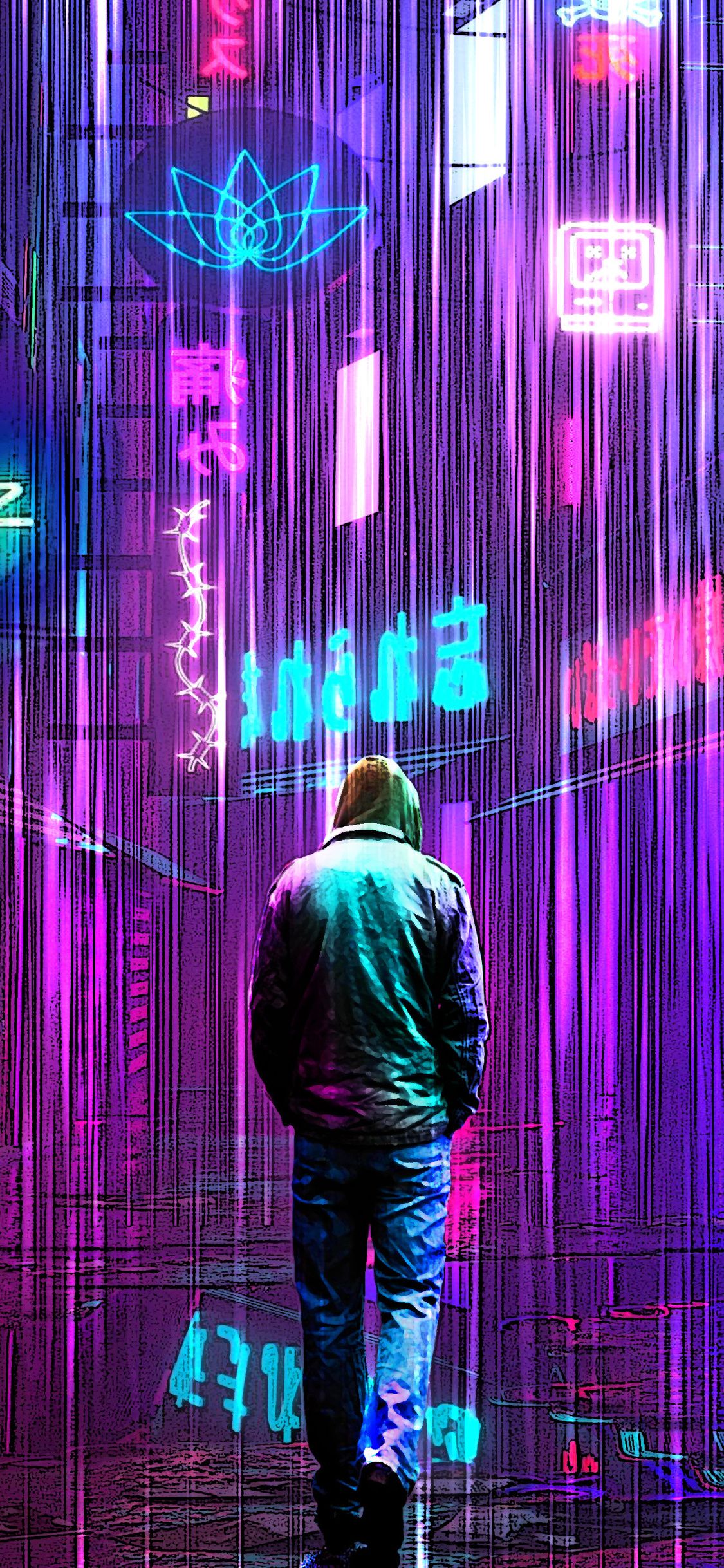 Neon Rainy Lights Cyberpunk 5k iPhone XS, iPhone iPhone X HD 4k Wallpaper, Image, Background, Photo and Picture